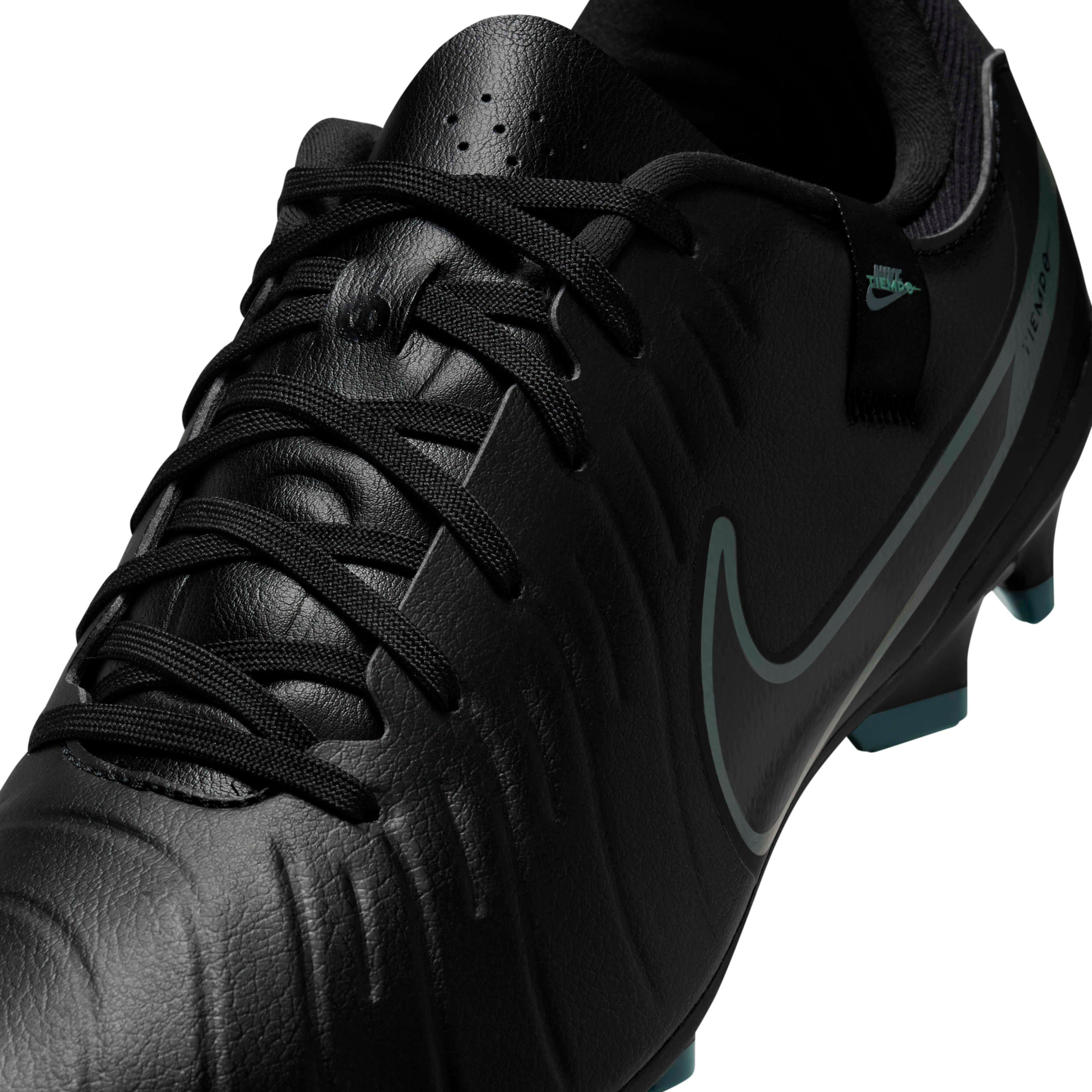Nike Tiempo Legend 10 Academy MG "Black/Deep Jungle/Black" Men's Soccer Cleat - BLACK/JUNGLE/BLACK Thumbnail View 8