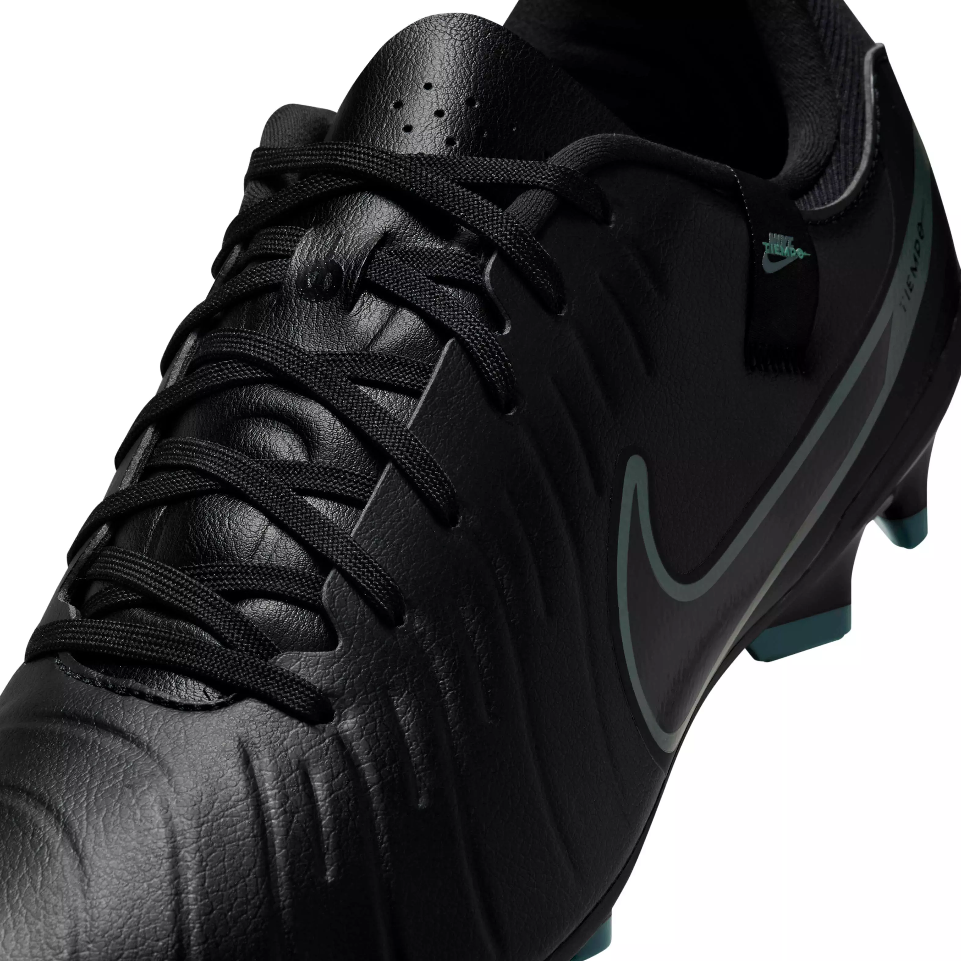 Nike Tiempo Legend 10 Academy MG "Black/Deep Jungle/Black" Men's Soccer Cleat - BLACK/JUNGLE/BLACK