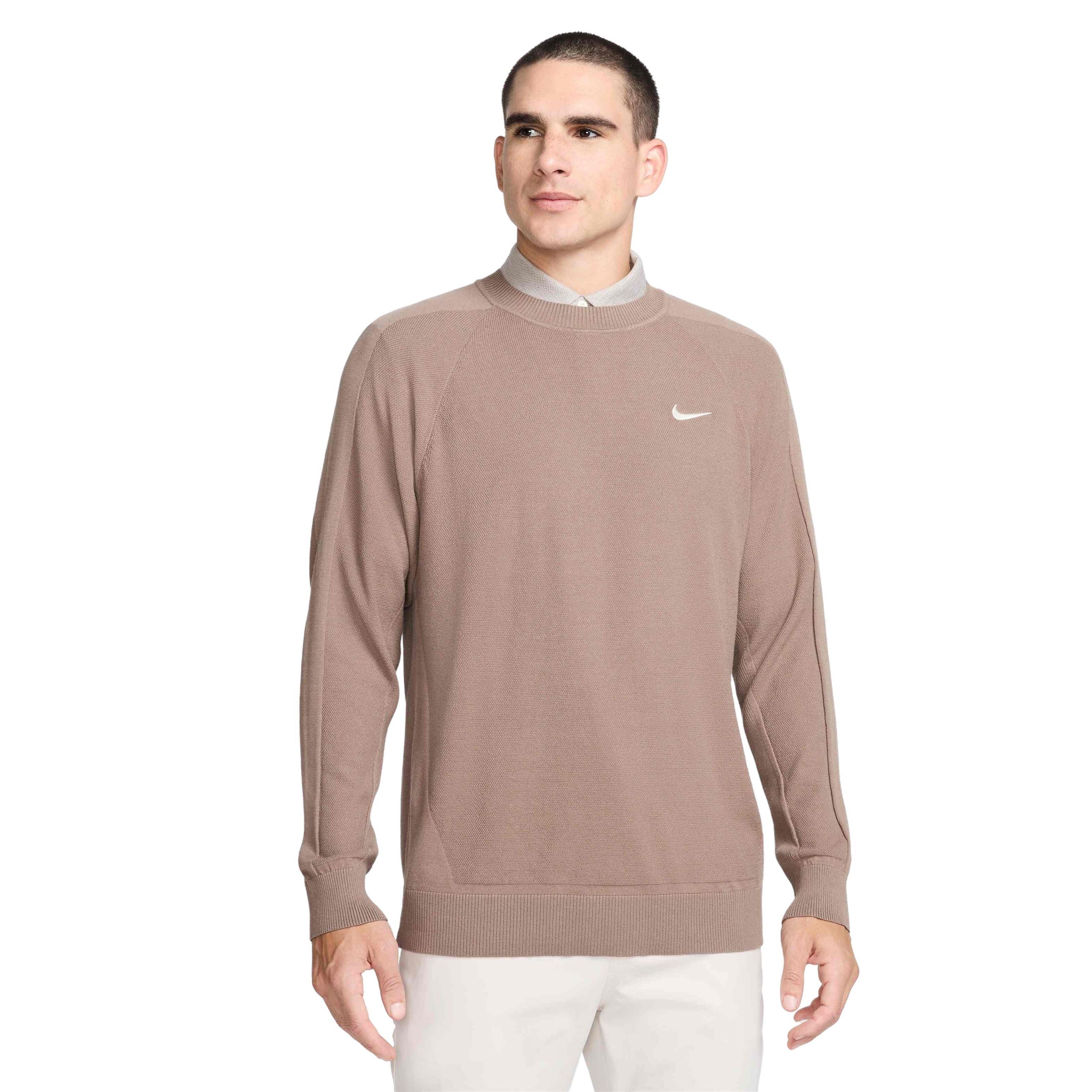 Nike Men's Tour Knit Golf Sweater - BROWN Thumbnail View 1