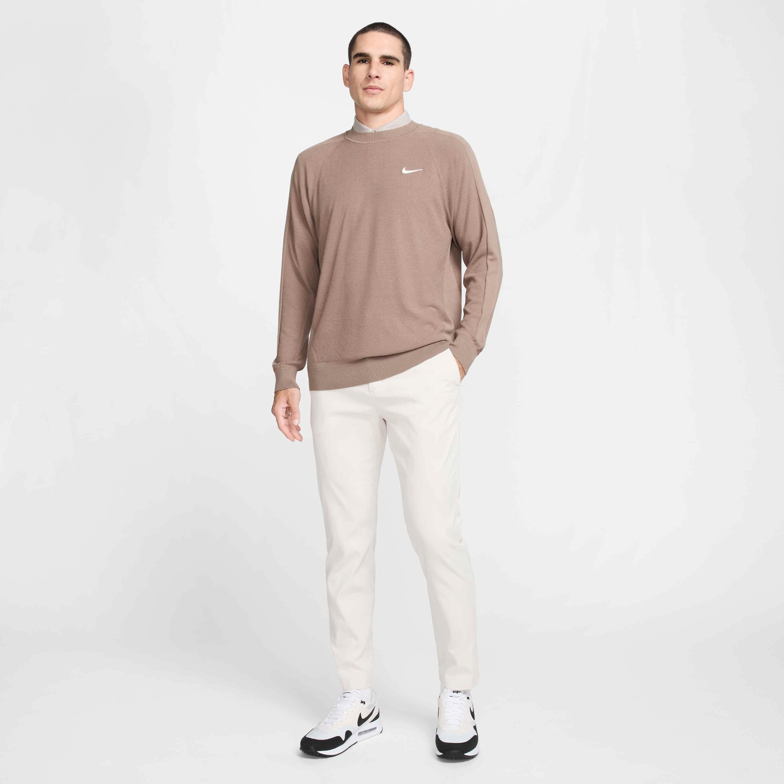Nike Men's Tour Knit Golf Sweater - BROWN Thumbnail View 6