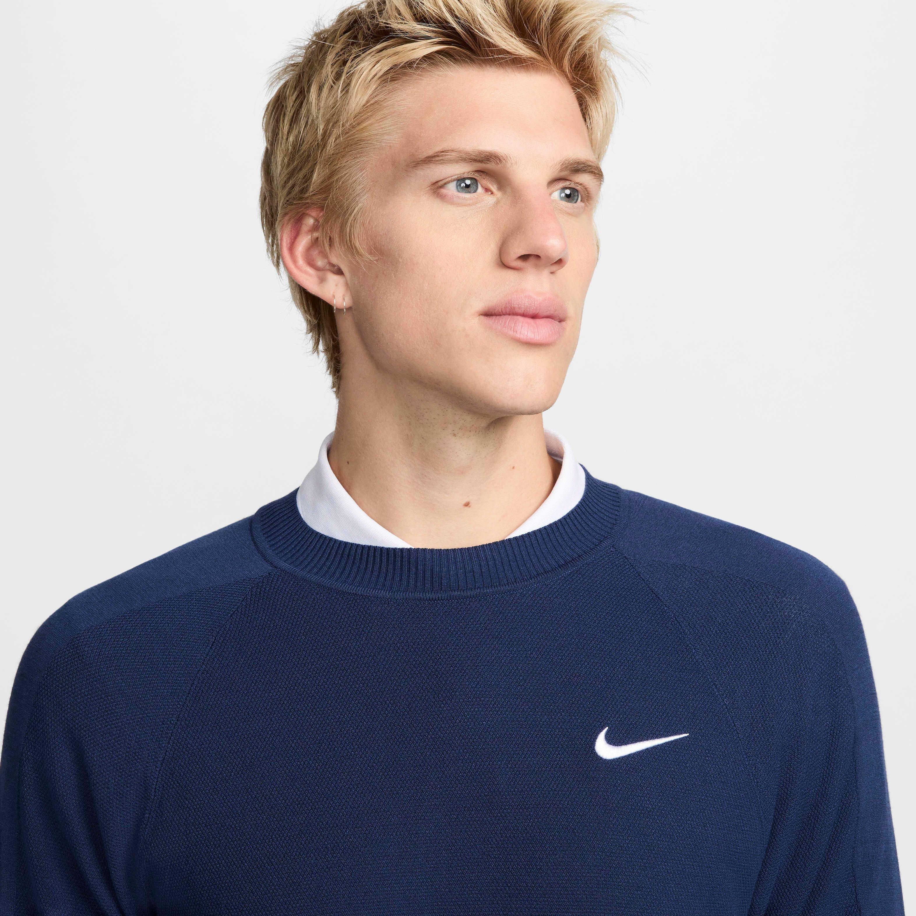Nike Men's Tour Knit Golf Sweater - NAVY Thumbnail View 3