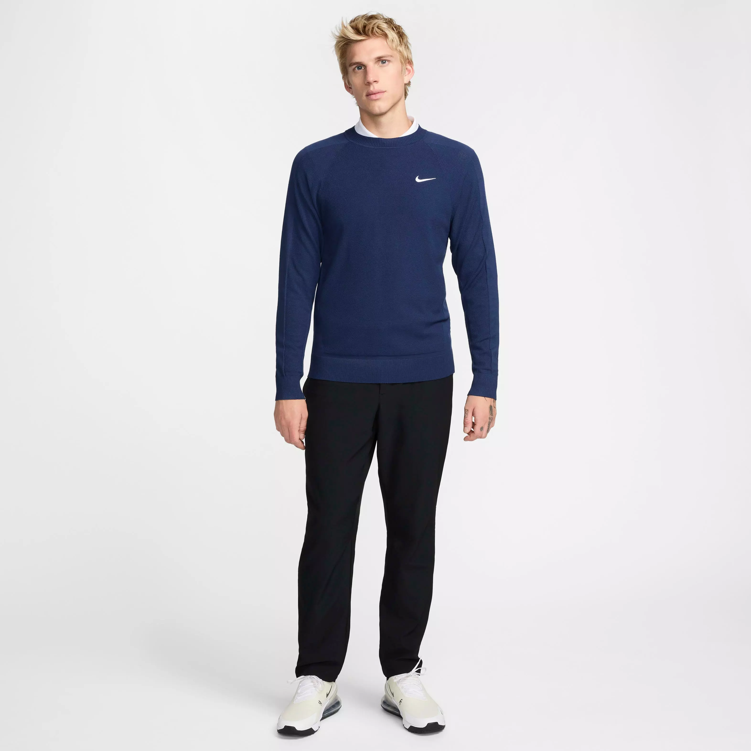 Nike Men's Tour Knit Golf Sweater - NAVY