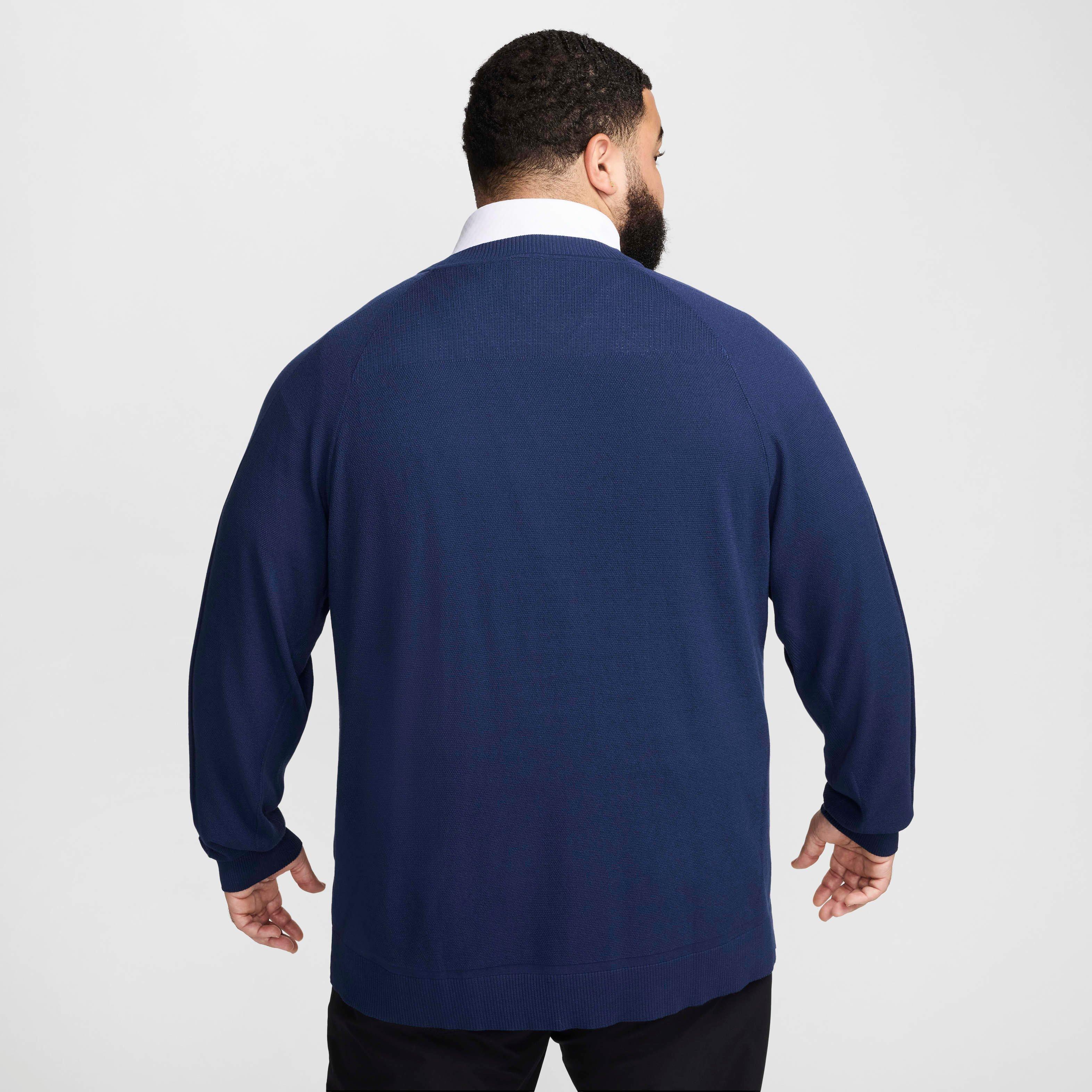 Nike Men's Tour Knit Golf Sweater - NAVY Thumbnail View 8