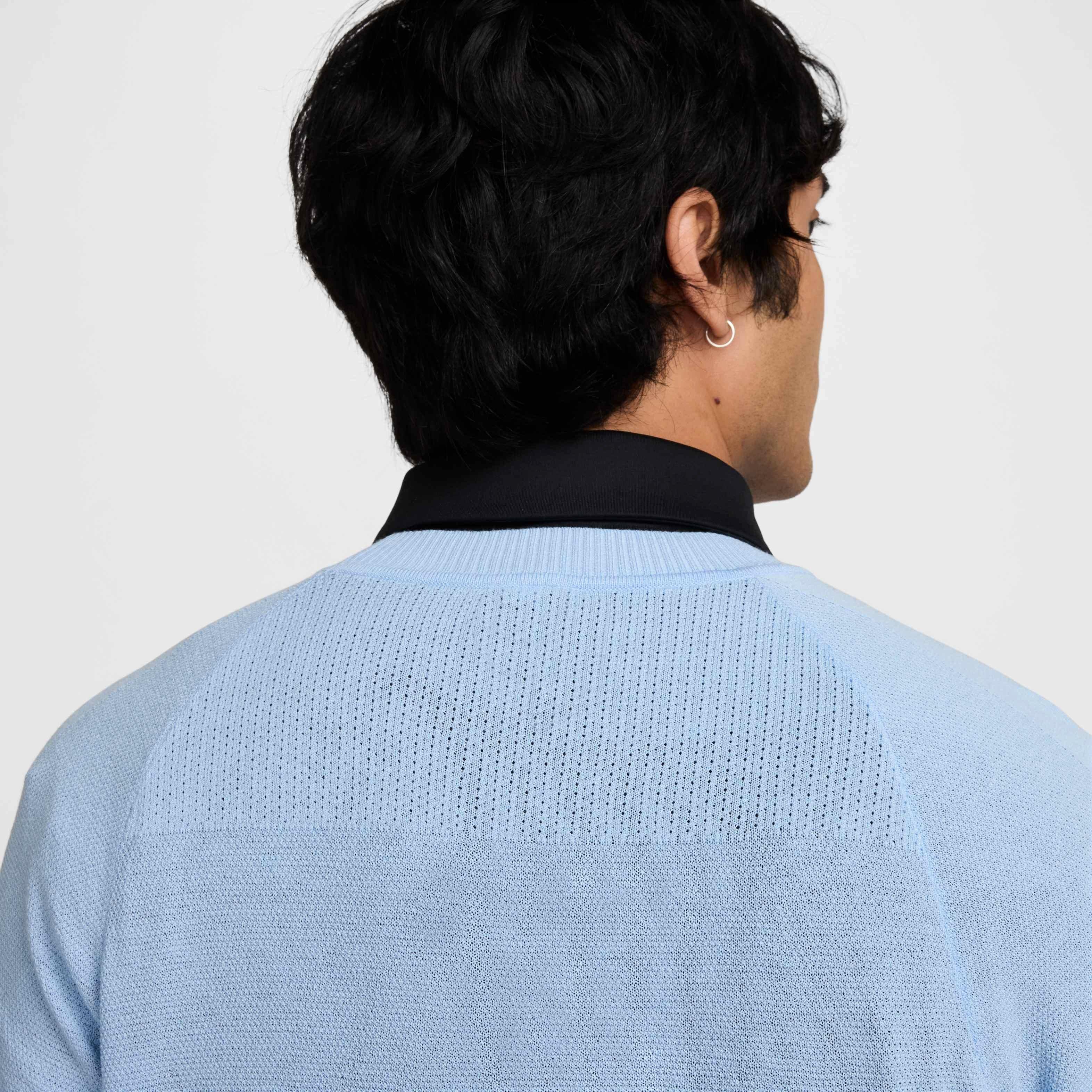 Nike Men's Tour Knit Golf Sweater - BLUE Thumbnail View 5