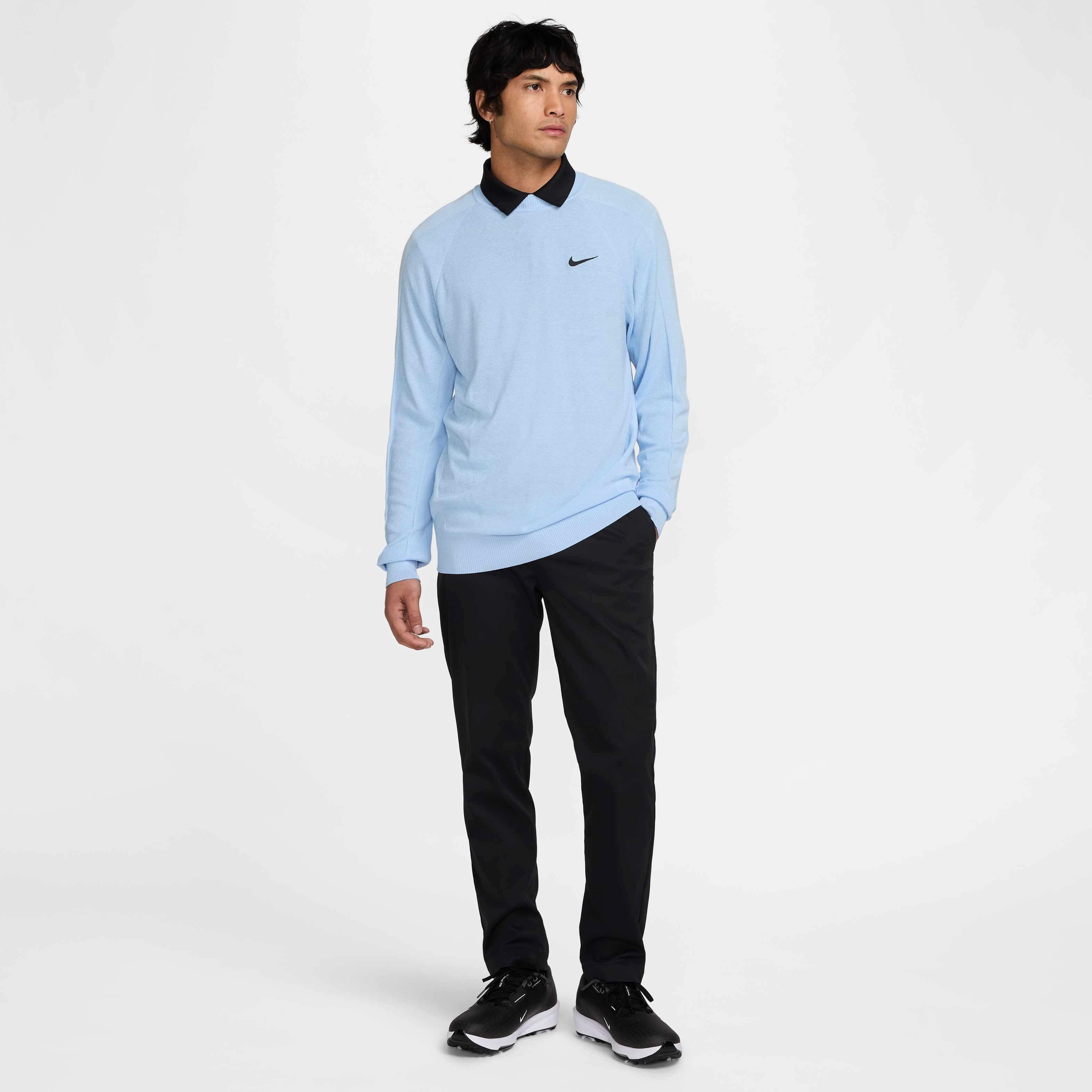 Nike Men's Tour Knit Golf Sweater - BLUE Thumbnail View 6
