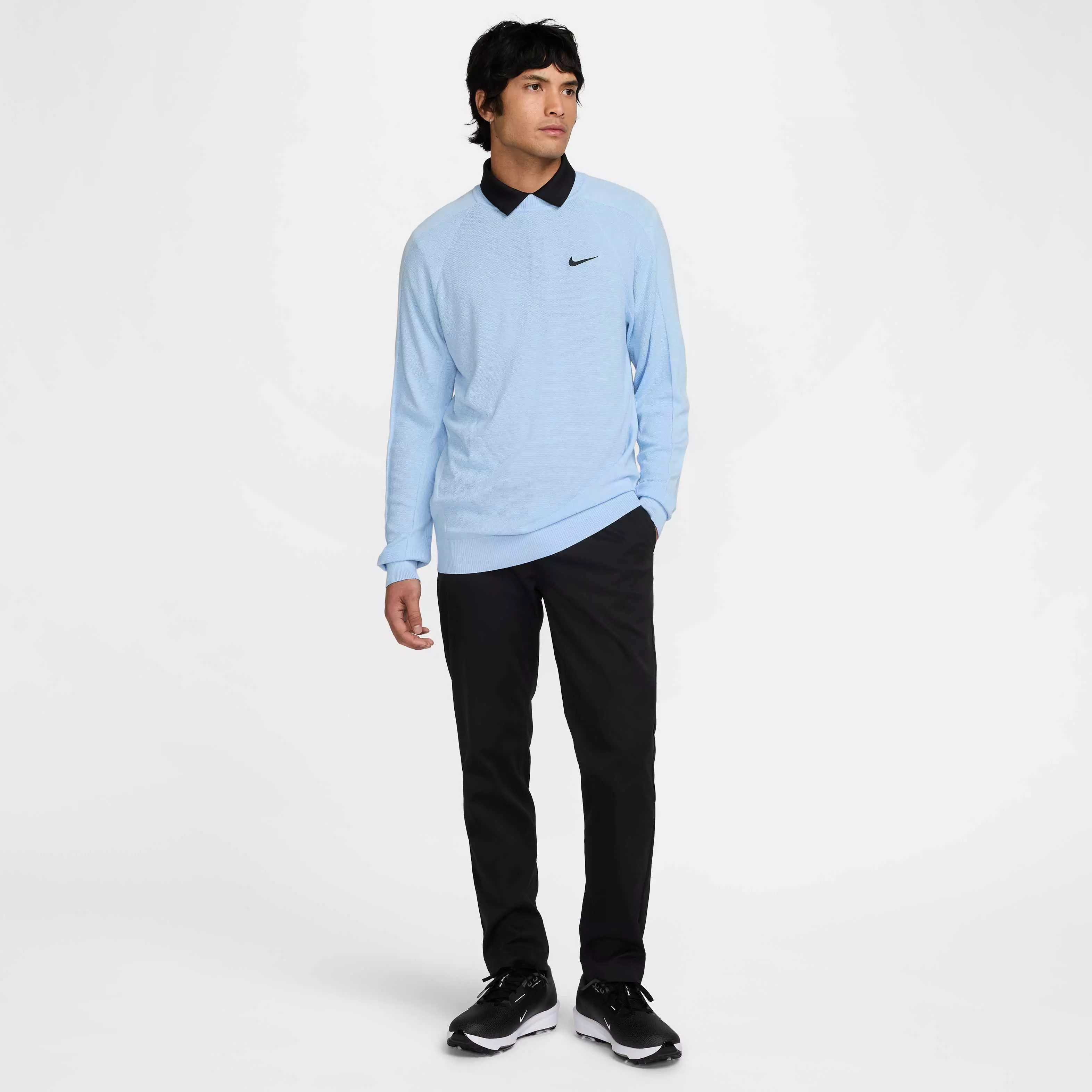 Nike Men's Tour Knit Golf Sweater - BLUE