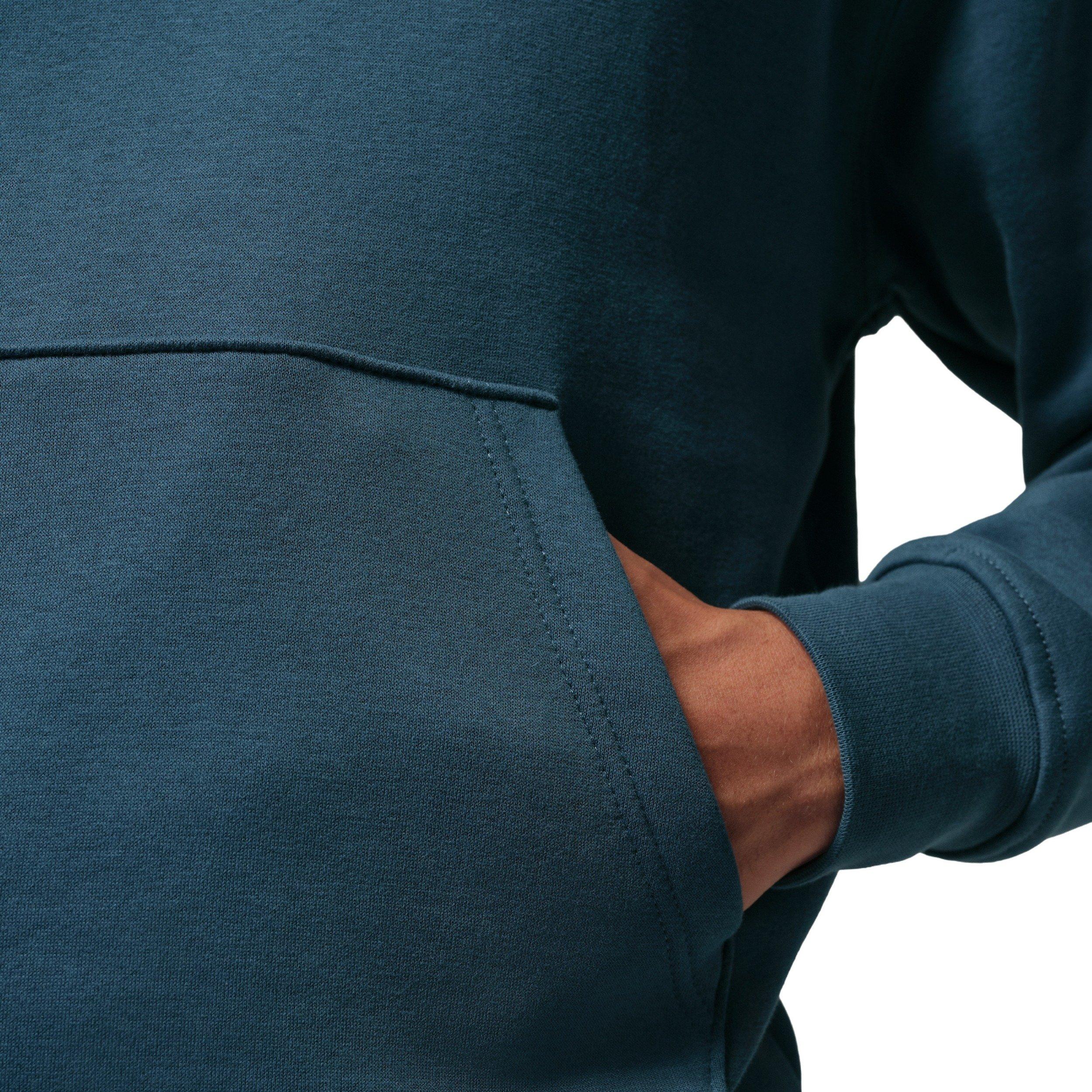 Jordan Men's Brooklyn Fleece Logo Pullover Hoodie - BLUE Thumbnail View 4