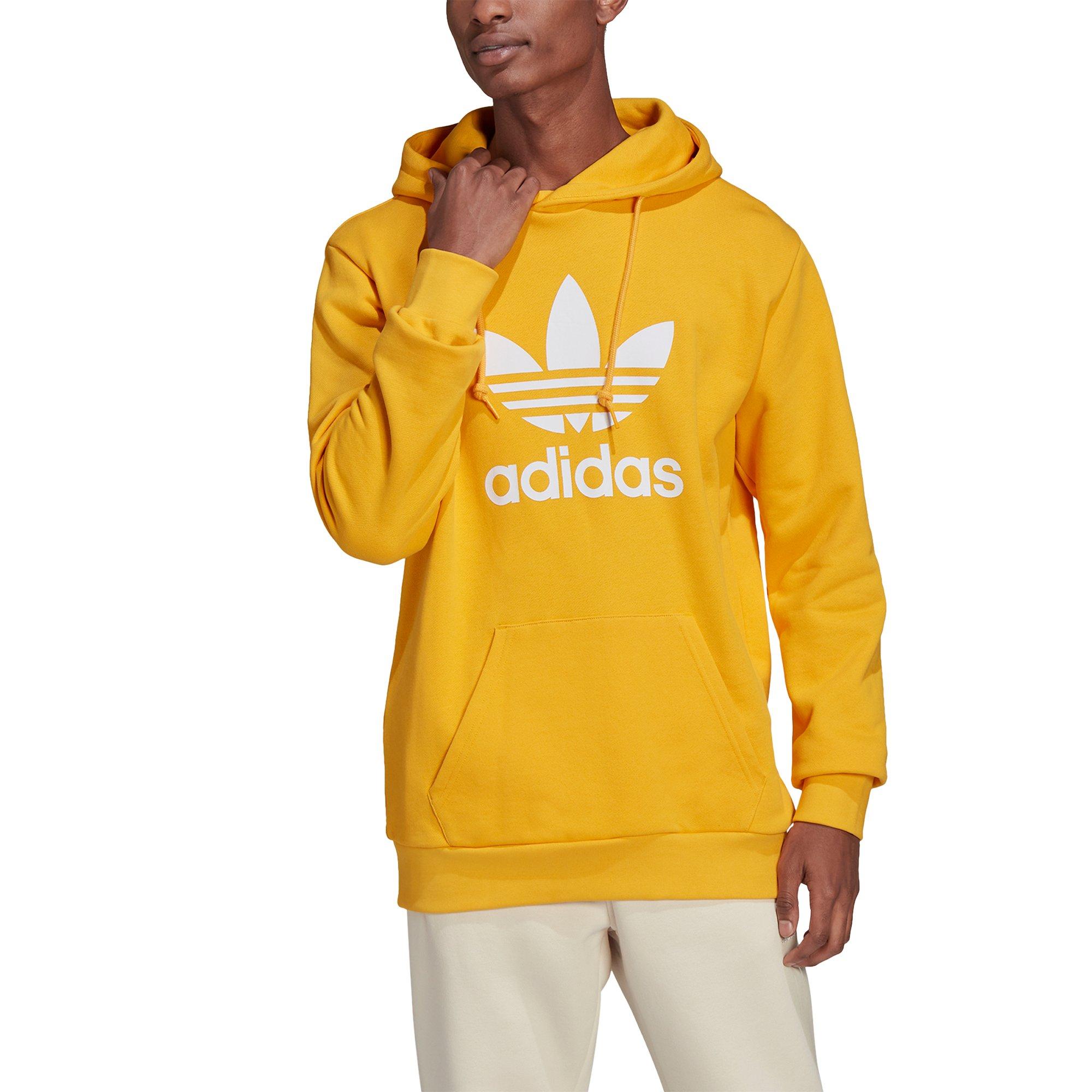 Adidas trefoil sweatshirt yellow sale