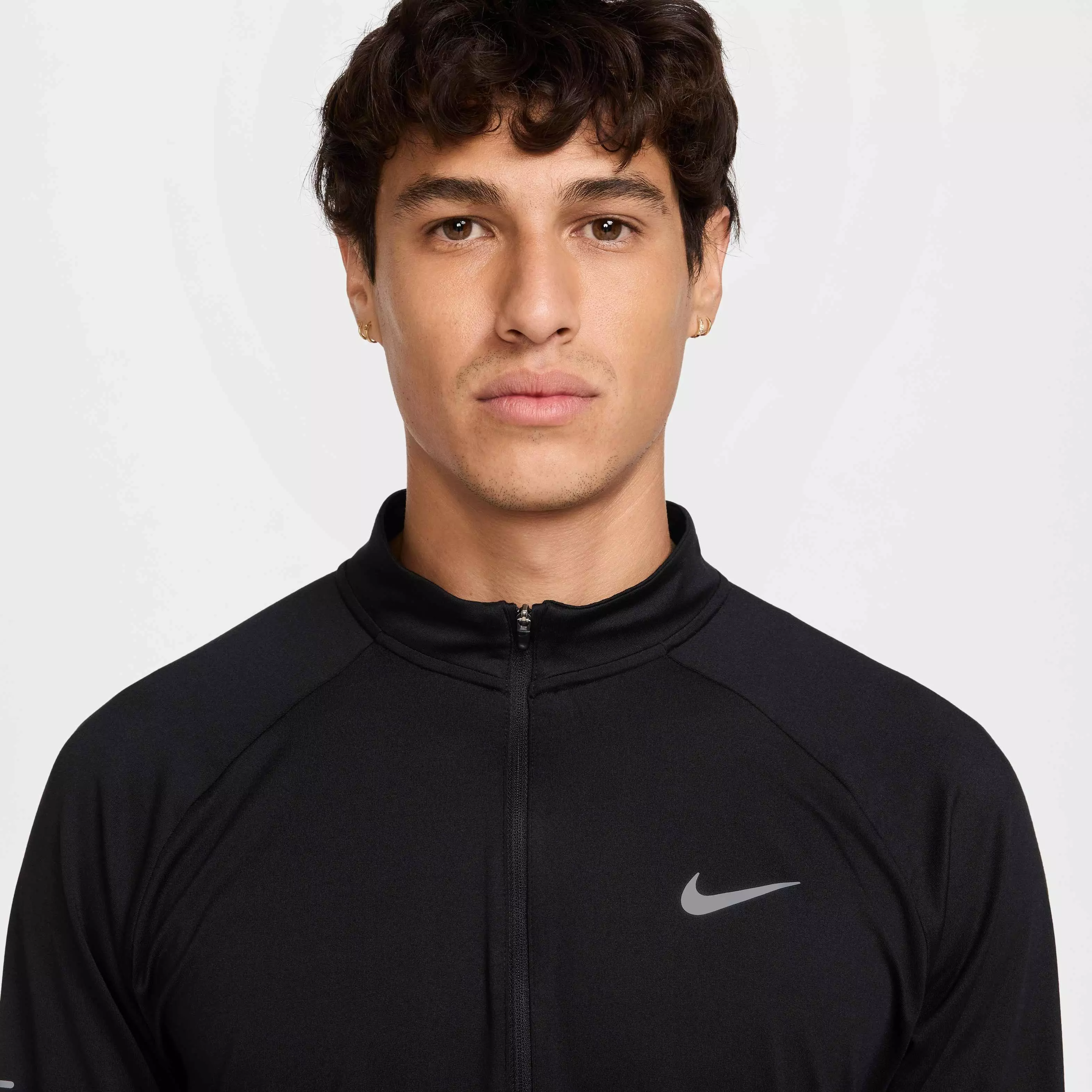 Nike Men's Stride Dri-FIT 1/4-Zip Midlayer Running Top - BLACK