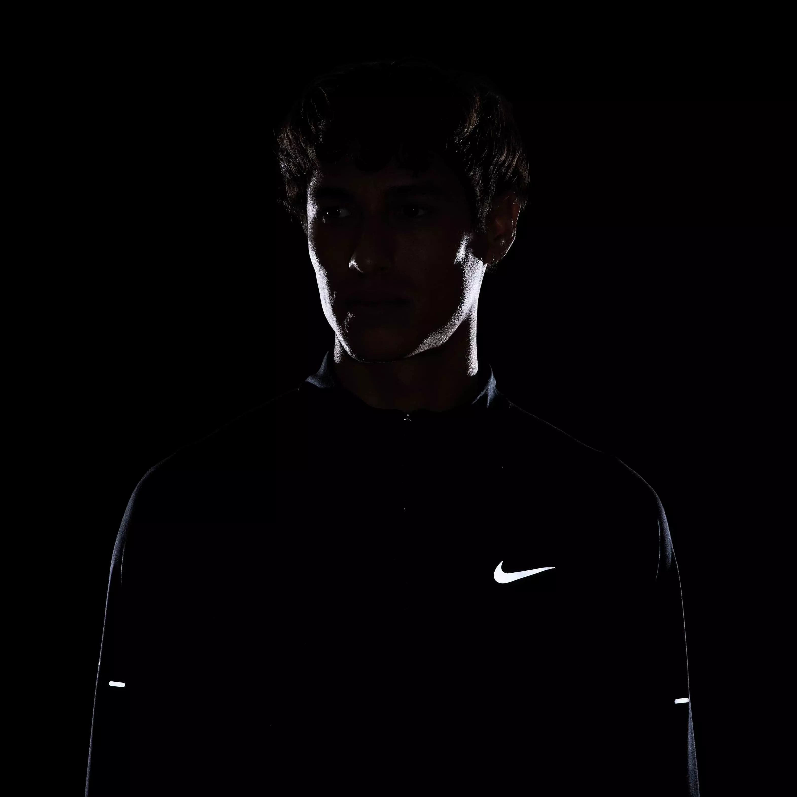 Nike Men's Stride Dri-FIT 1/4-Zip Midlayer Running Top - BLACK