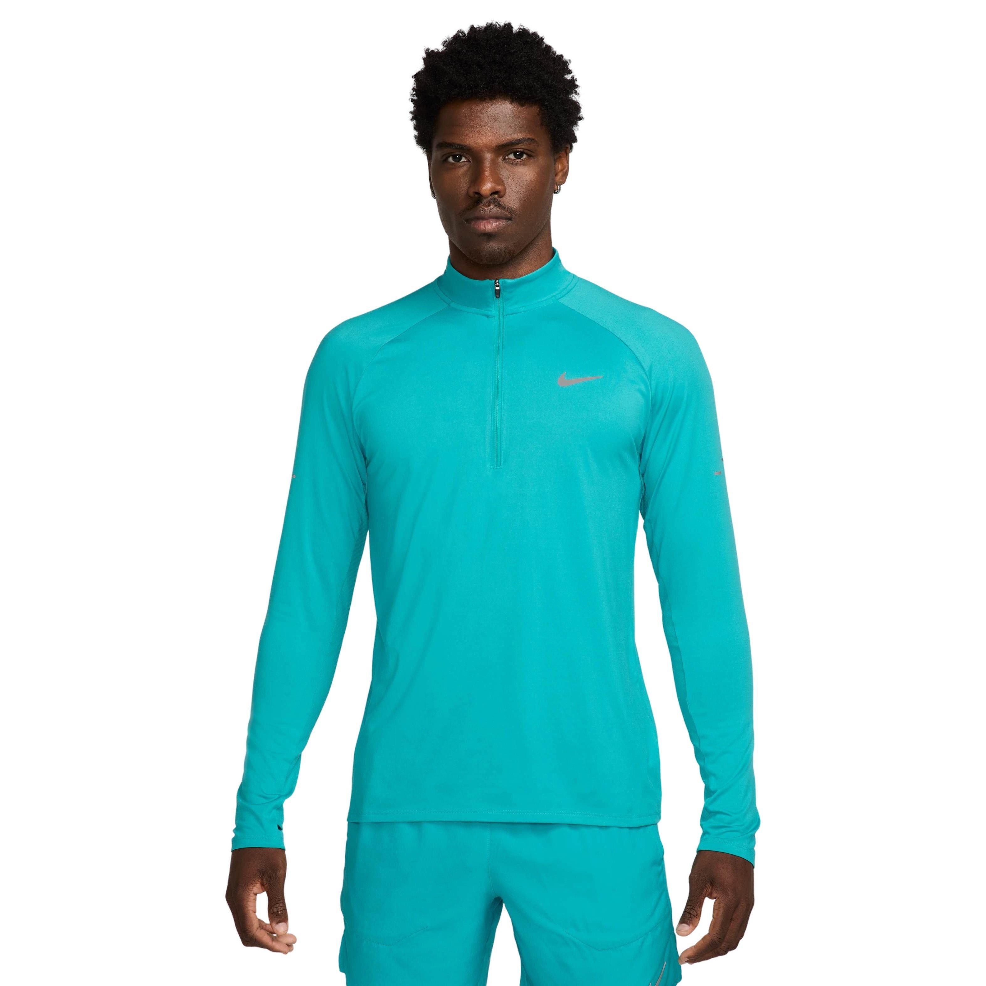 Nike Men's Stride Dri-FIT 1/4-Zip Midlayer Running Top - TURQUOISE  Thumbnail View 1