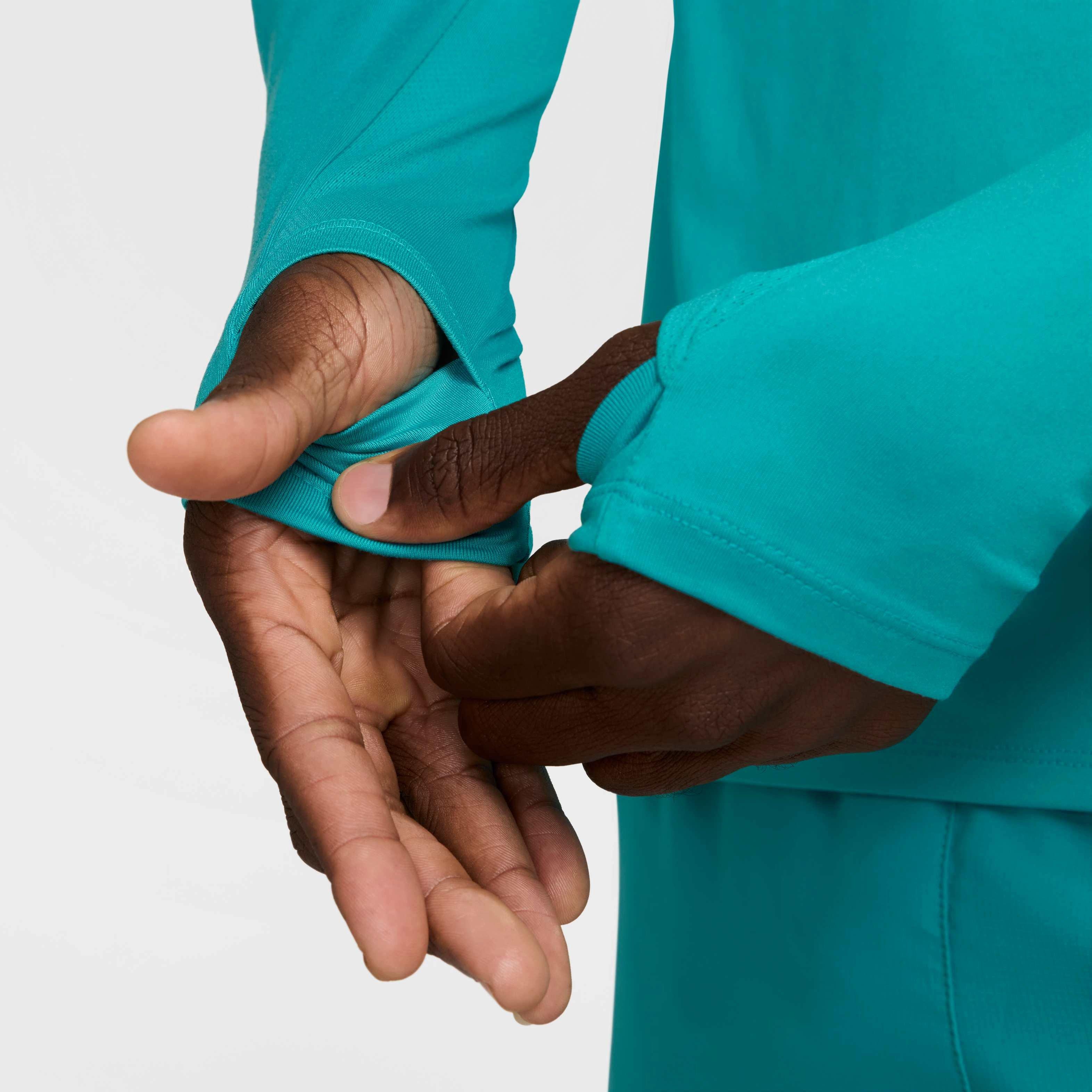 Nike Men's Stride Dri-FIT 1/4-Zip Midlayer Running Top - TURQUOISE  Thumbnail View 5