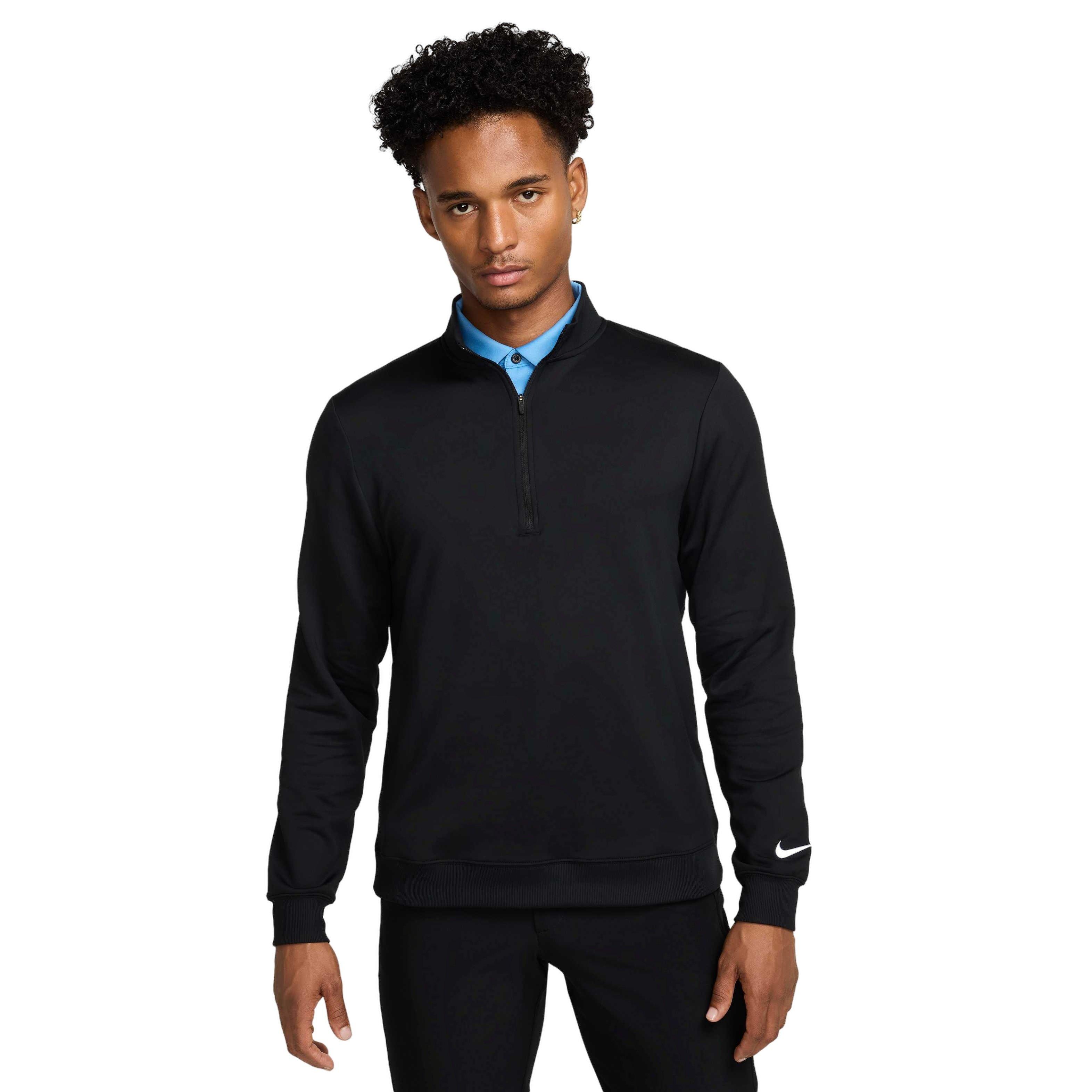 Nike Men's Tour 1/2-Zip Golf Top - BLACK Thumbnail View 1