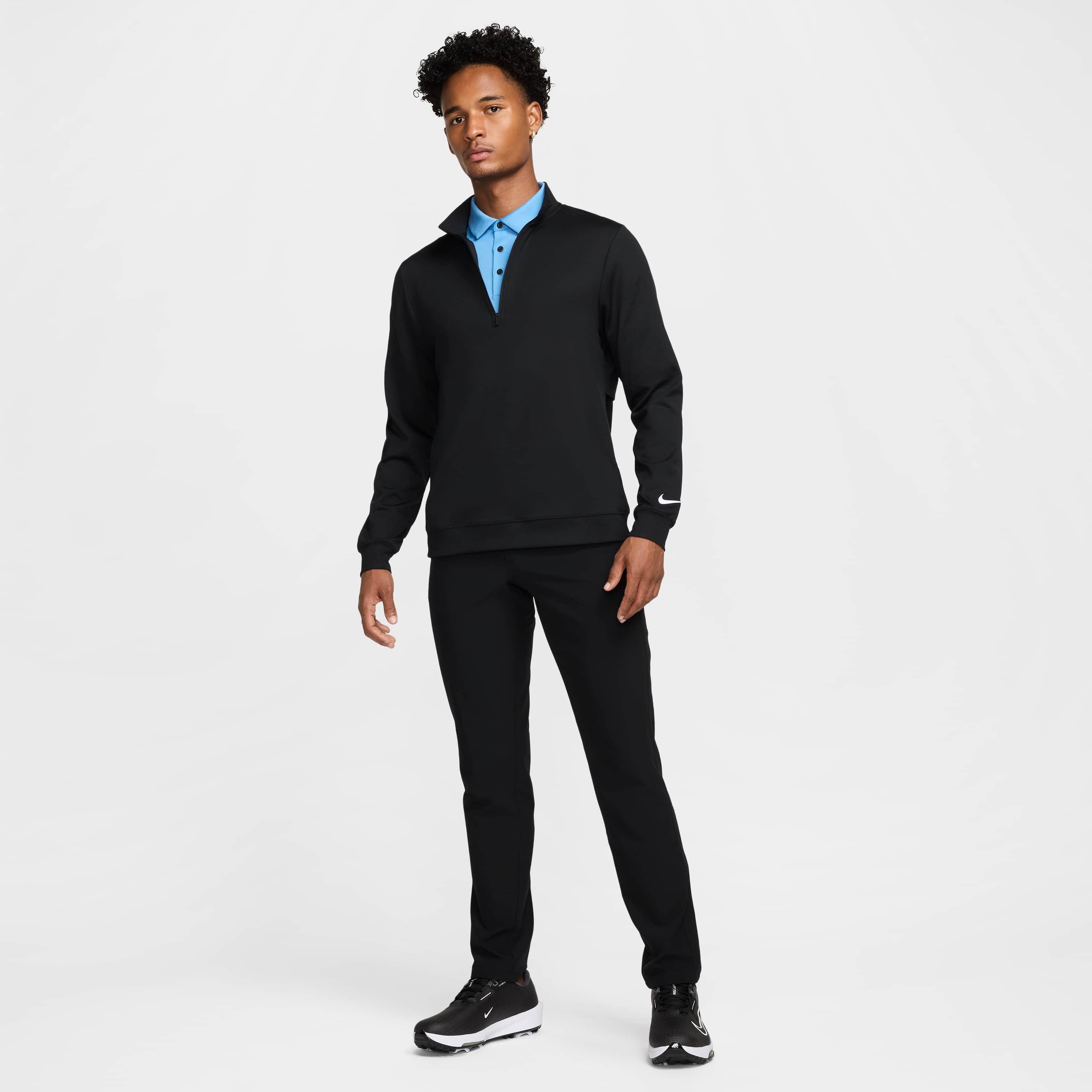 Nike Men's Tour 1/2-Zip Golf Top - BLACK Thumbnail View 7