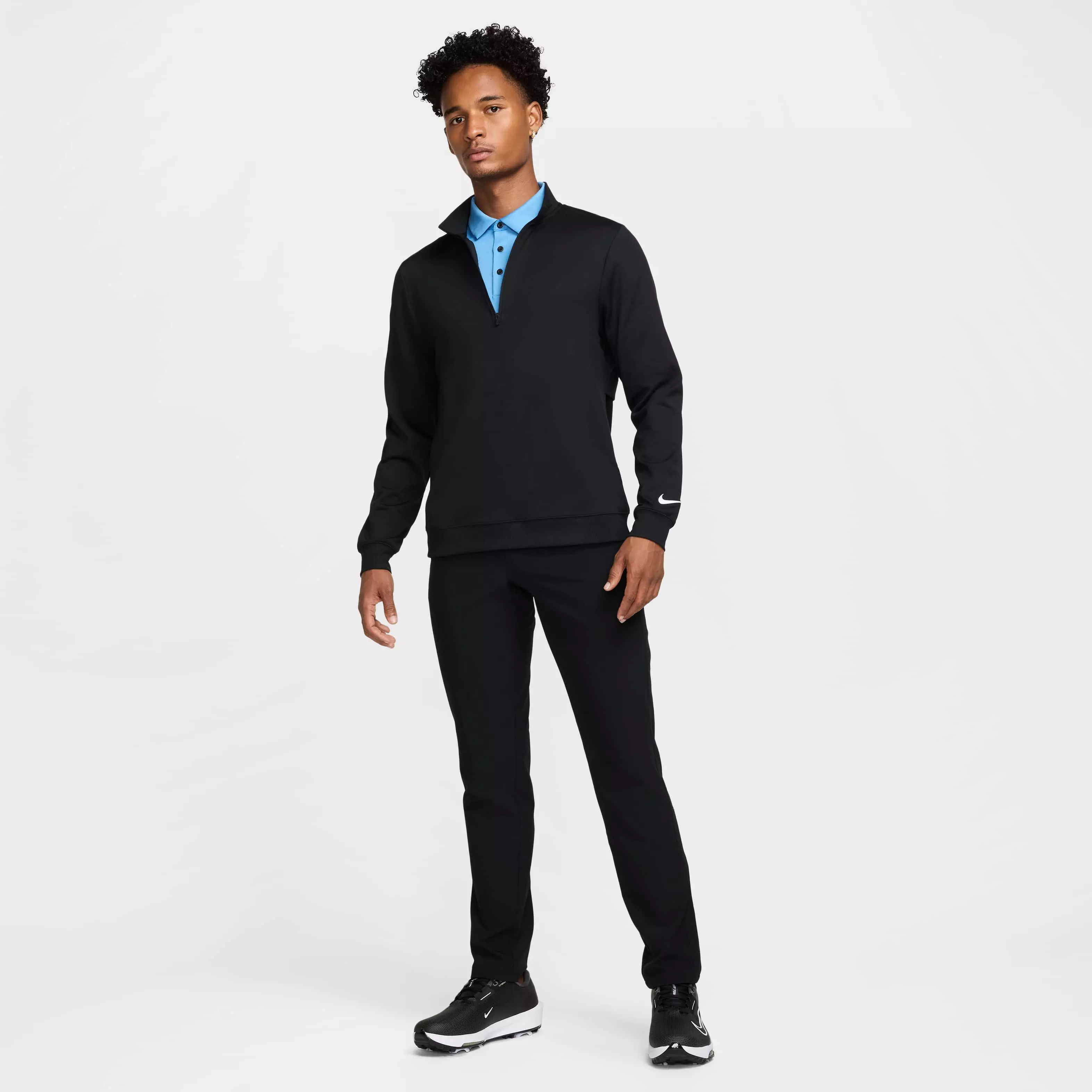Nike Men's Tour 1/2-Zip Golf Top - BLACK