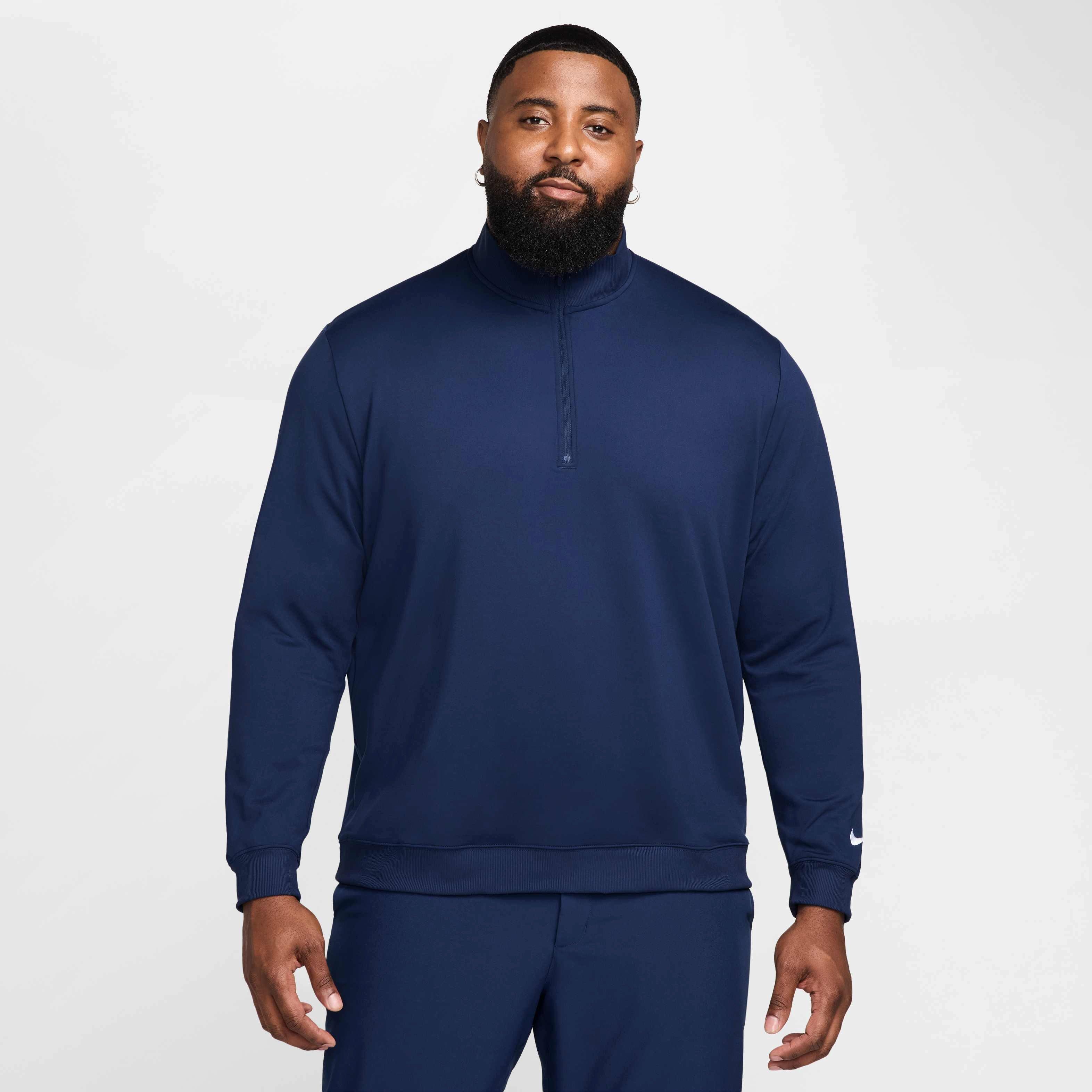 Nike Men's Tour 1/2-Zip Golf Top - NAVY Thumbnail View 8