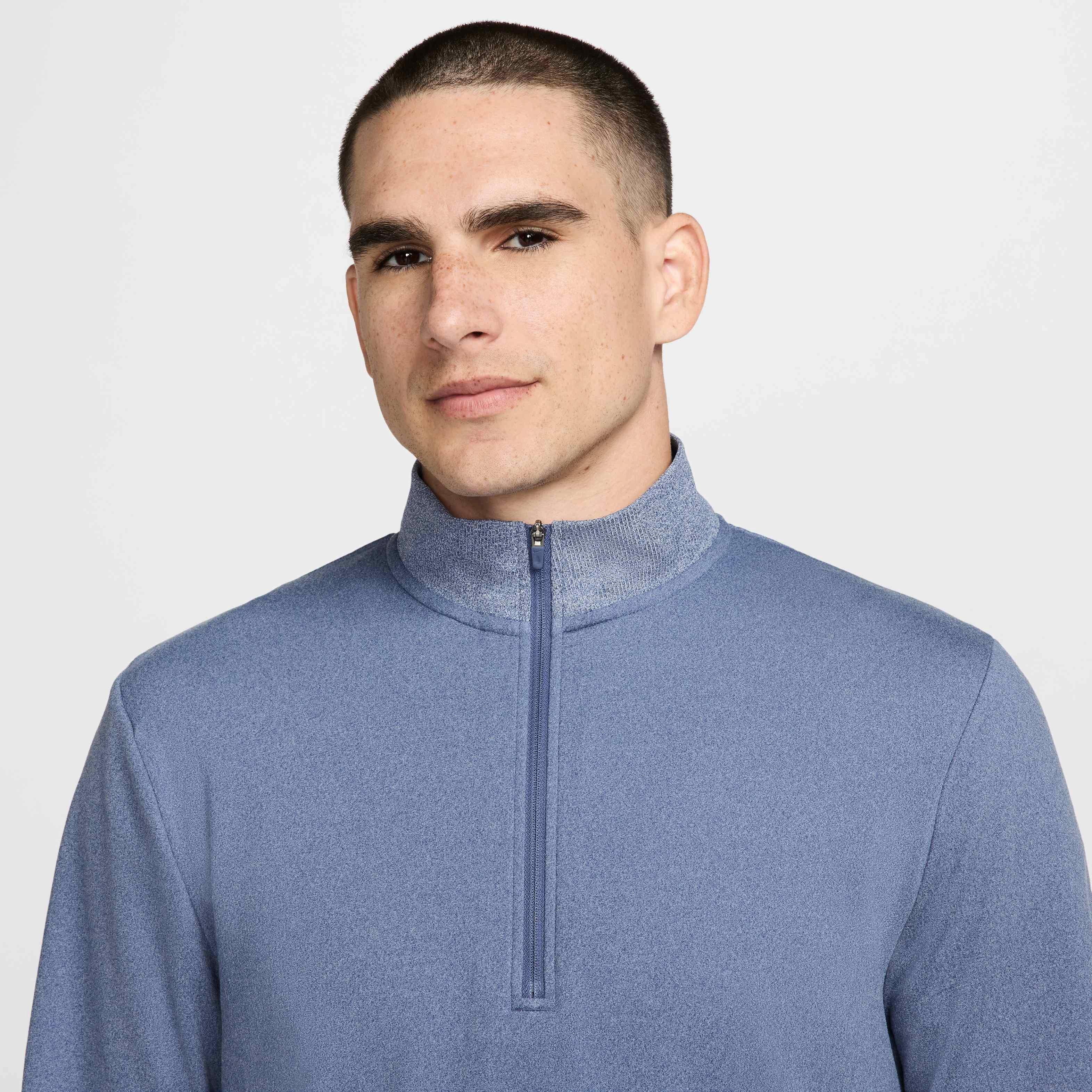 Nike Men's Tour 1/2-Zip Golf Top - BLUE Thumbnail View 2
