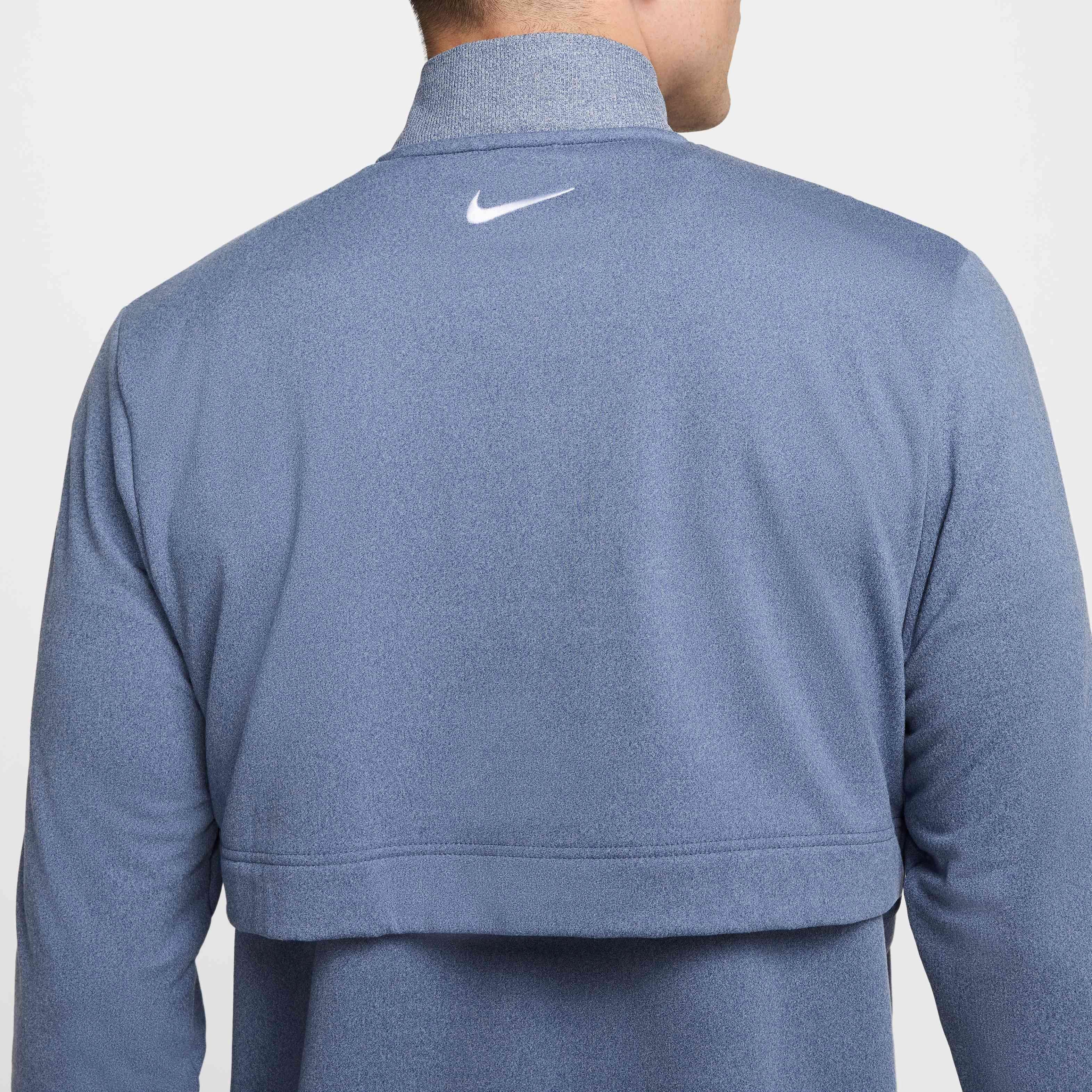 Nike Men's Tour 1/2-Zip Golf Top - BLUE Thumbnail View 4
