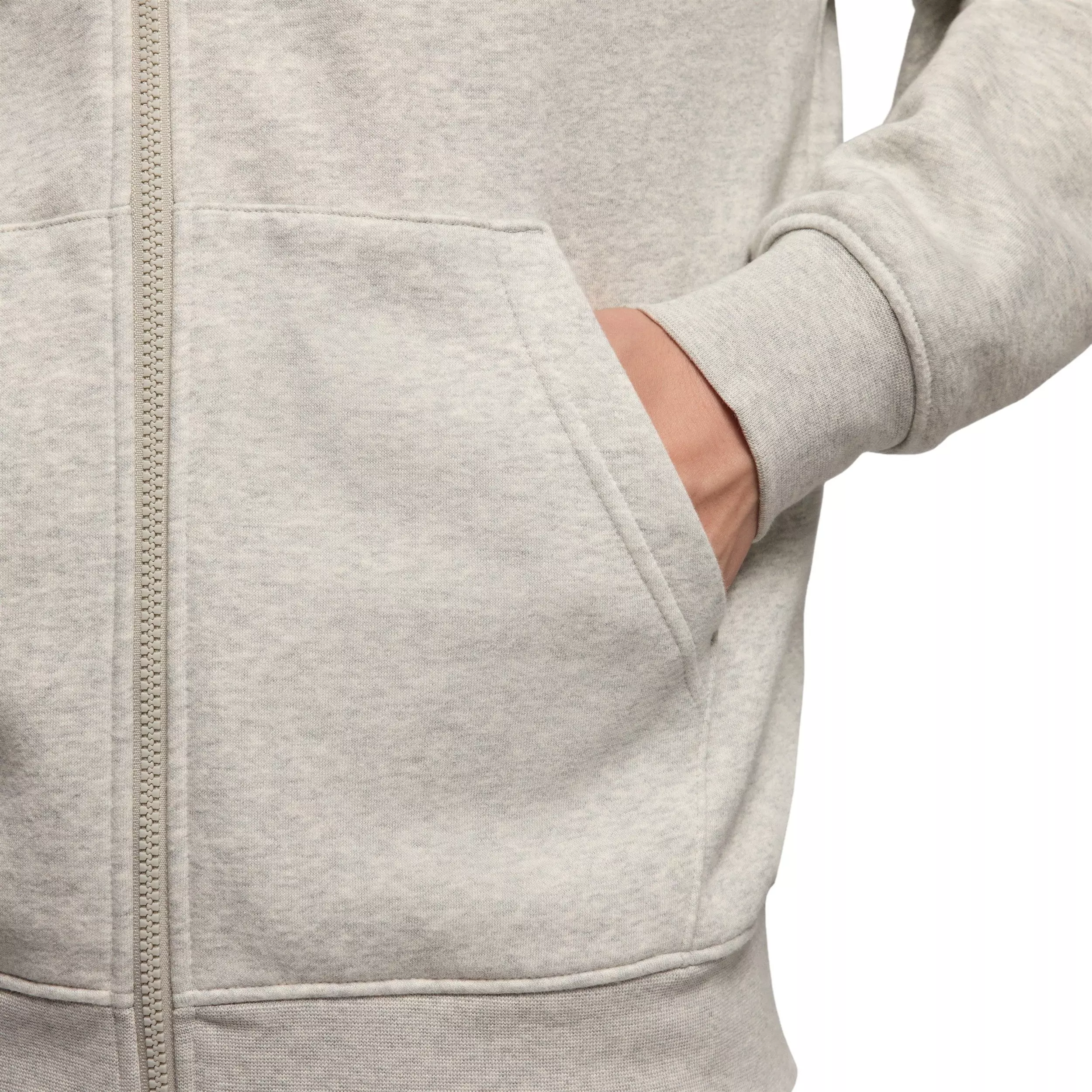 Jordan Men's Brooklyn Fleece Full-Zip Hooded Jacket - Grey - GREY