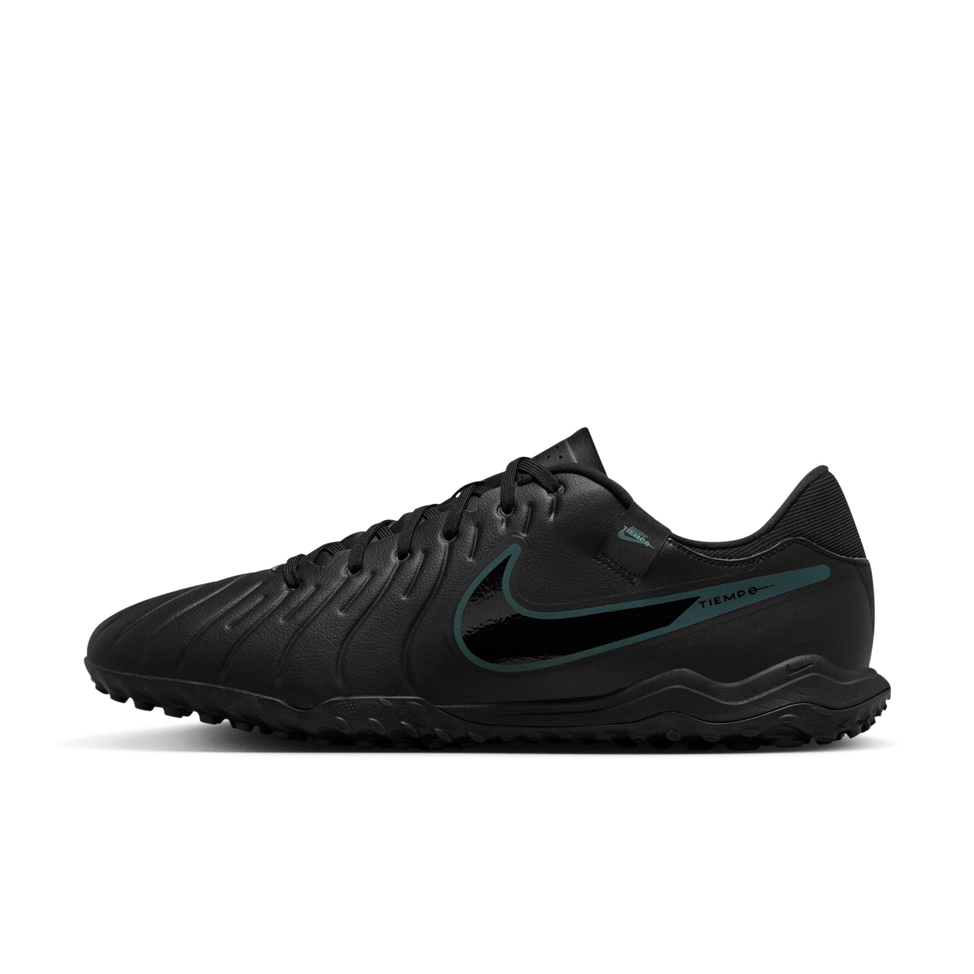 Nike Tiempo Legend 10 Academy Turf "Black/Deep Jungle/Black" Men's Soccer Shoe - BLACK/JUNGLE/BLACK Thumbnail View 2