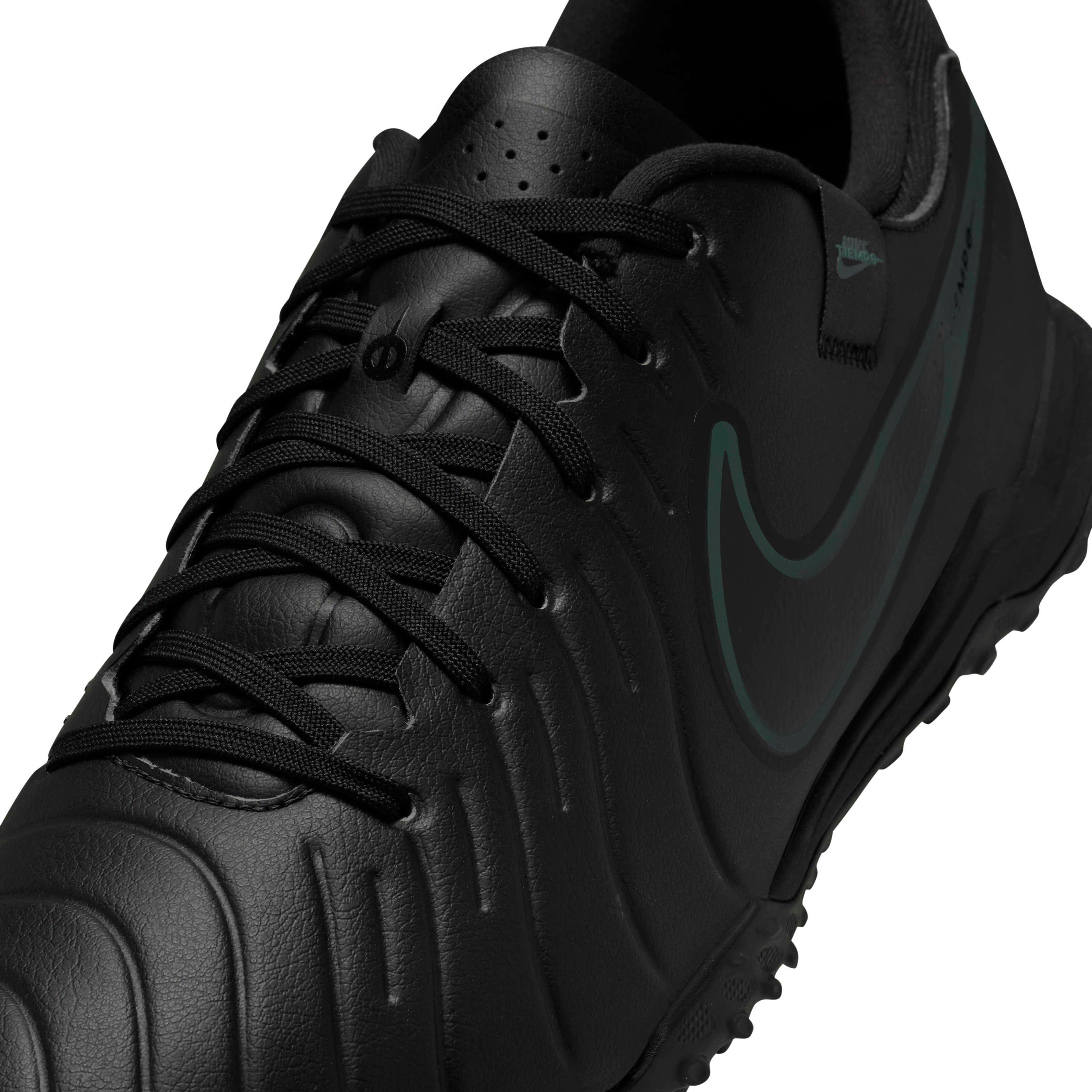 Nike Tiempo Legend 10 Academy Turf "Black/Deep Jungle/Black" Men's Soccer Shoe - BLACK/JUNGLE/BLACK Thumbnail View 7