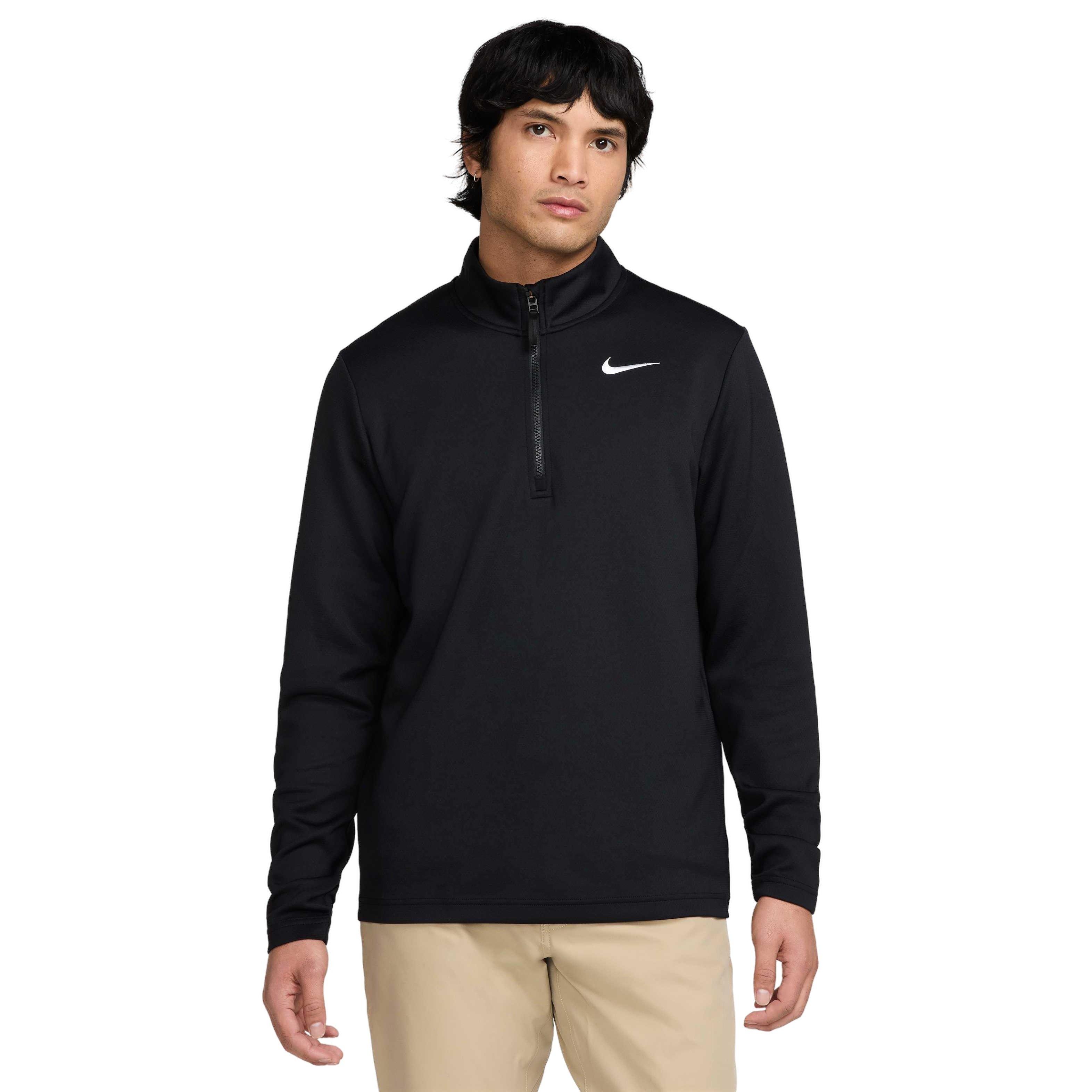 Nike Men's Victory Therma-FLEX Dri-FIT 1/2-Zip Golf Top - BLACK Thumbnail View 1