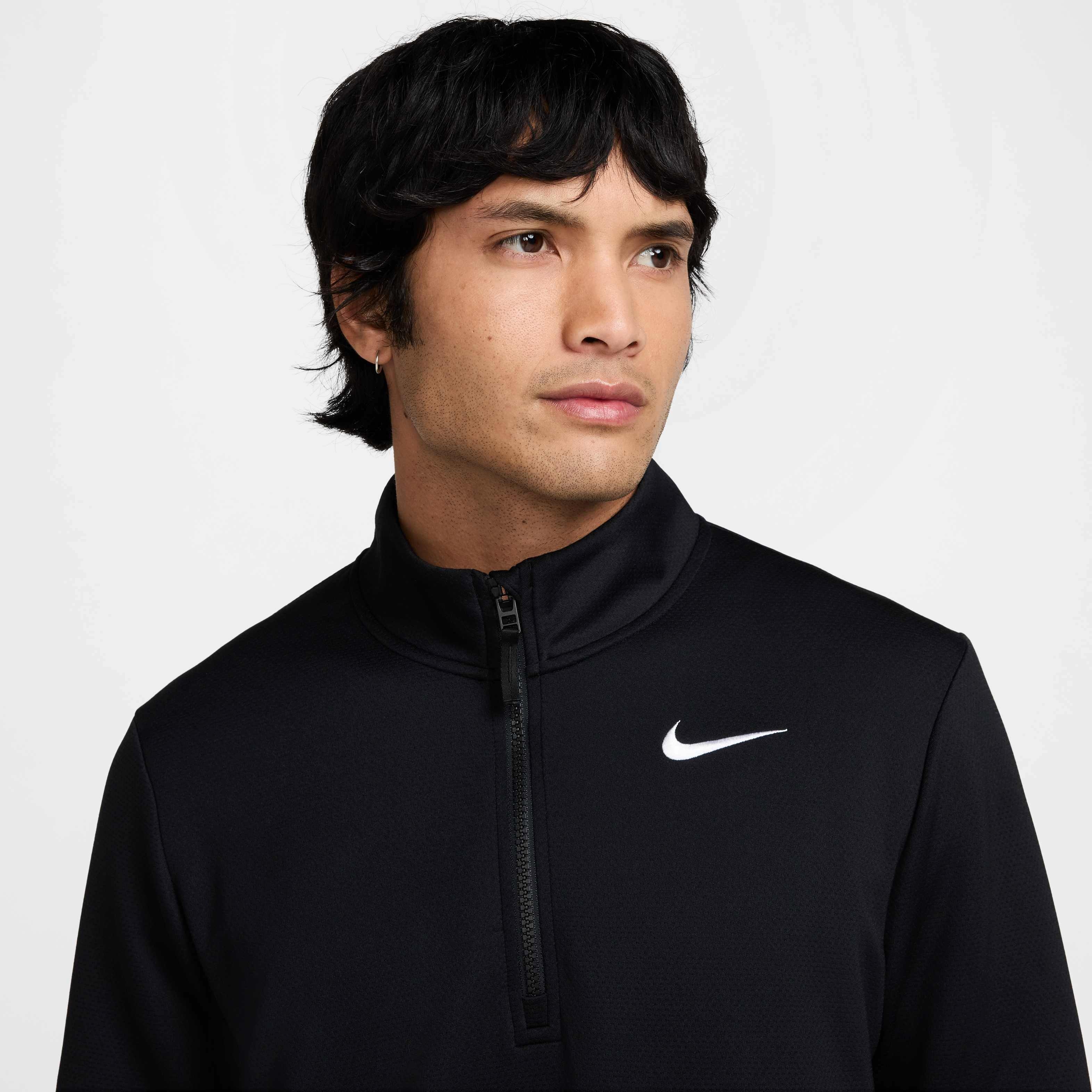 Nike Men's Victory Therma-FLEX Dri-FIT 1/2-Zip Golf Top - BLACK Thumbnail View 3