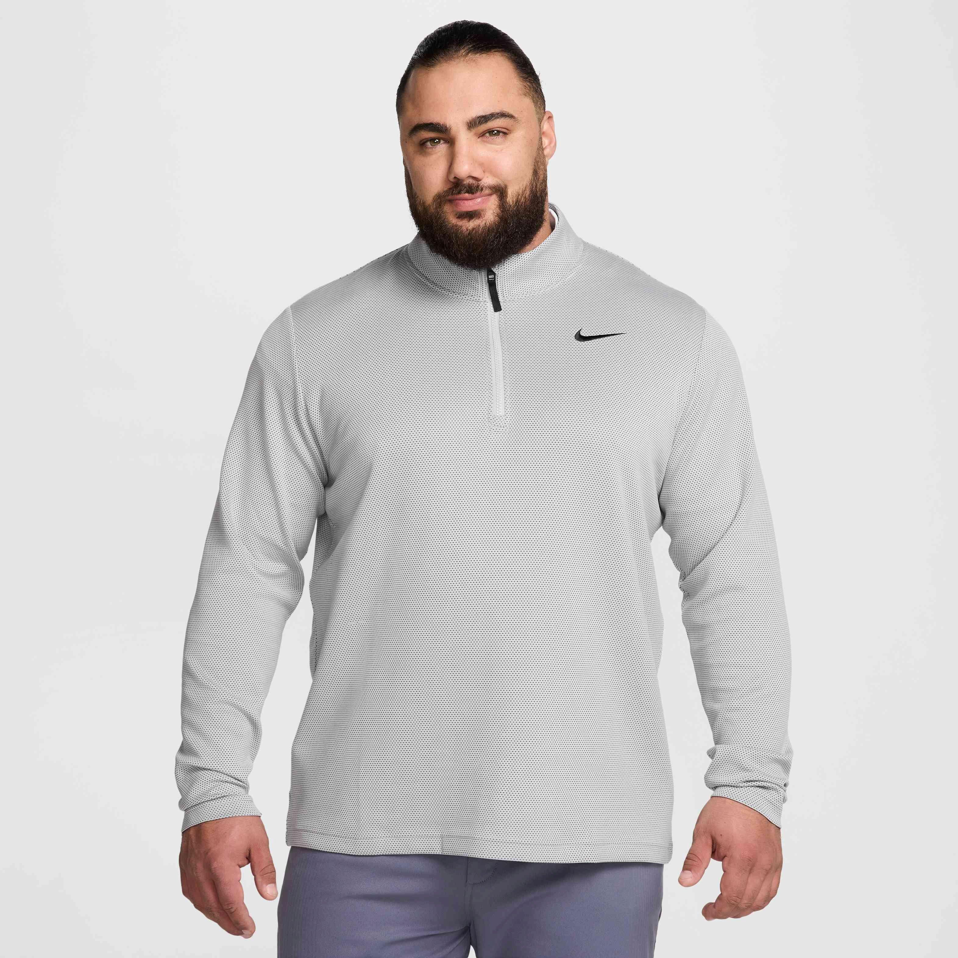 Nike Men's Victory Therma-FLEX Dri-FIT 1/2-Zip Golf Top - GREY Thumbnail View 6