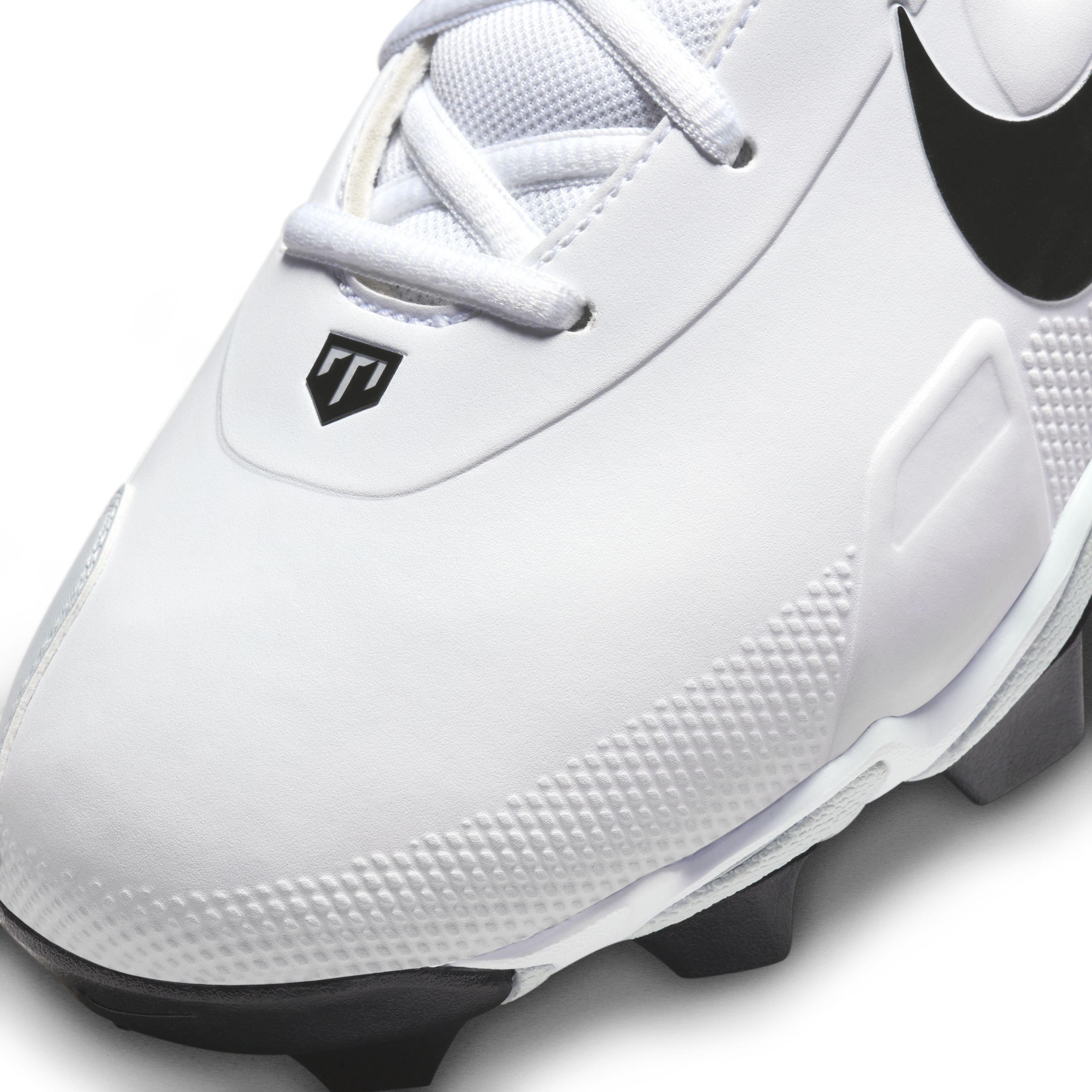 Nike Force Trout 9 Keystone "White/Black/Pure Platinum" Men's Baseball Cleat - WHITE/BLACK/PLATINUM Thumbnail View 8