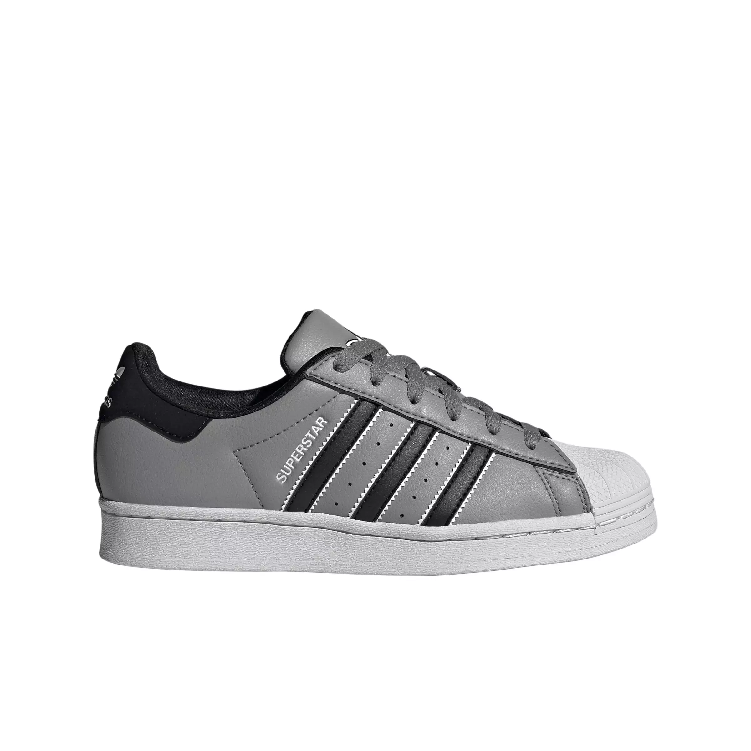 adidas Originals Superstar "Grey Three/Core Black/Ftwr White" Grade School Boys' Shoe - GREY/BLACK/WHITE