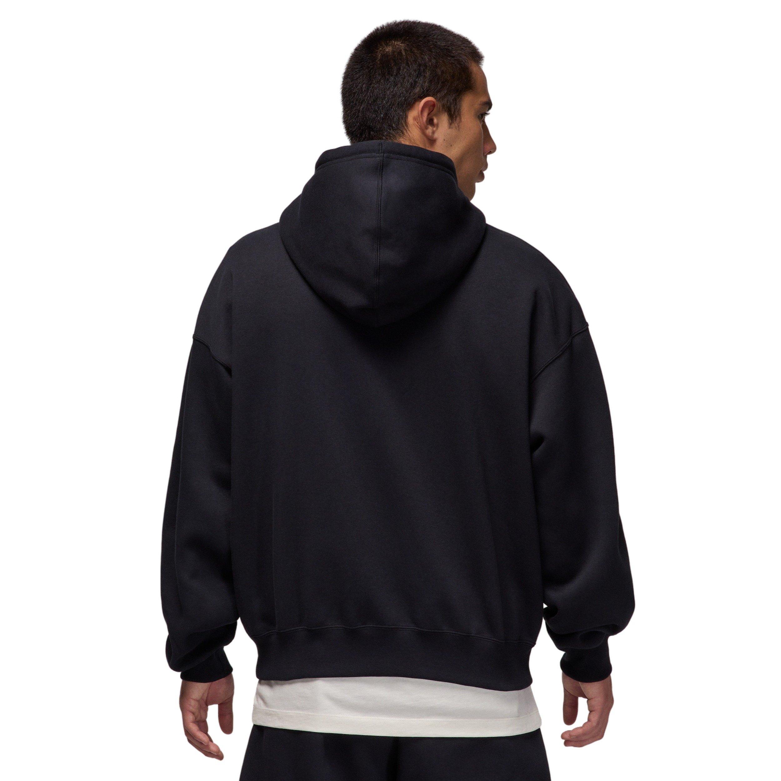 Jordan Men's Brooklyn Fleece Oversized Full-Zip Hoodie - BLACK Thumbnail View 2