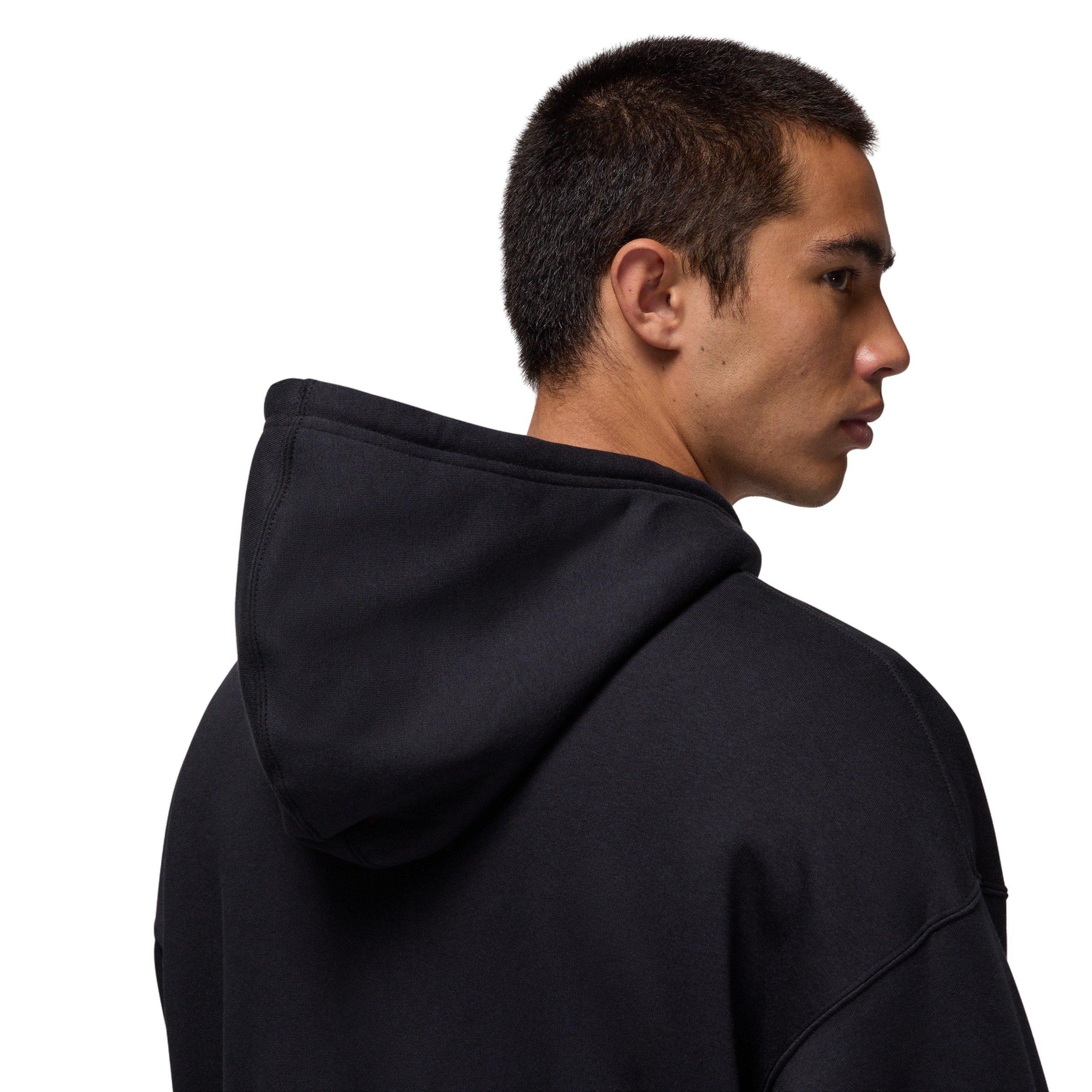 Jordan Men's Brooklyn Fleece Oversized Full-Zip Hoodie - BLACK Thumbnail View 6