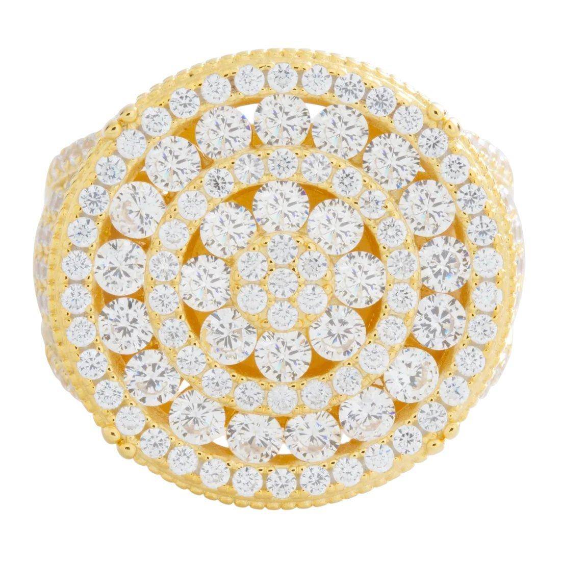 King Ice Brilliant-Cut Cluster Ring - Gold - GOLD