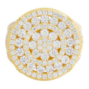 King Ice Brilliant-Cut Cluster Ring - Gold - GOLD