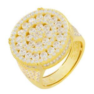 King Ice Brilliant-Cut Cluster Ring - Gold - GOLD