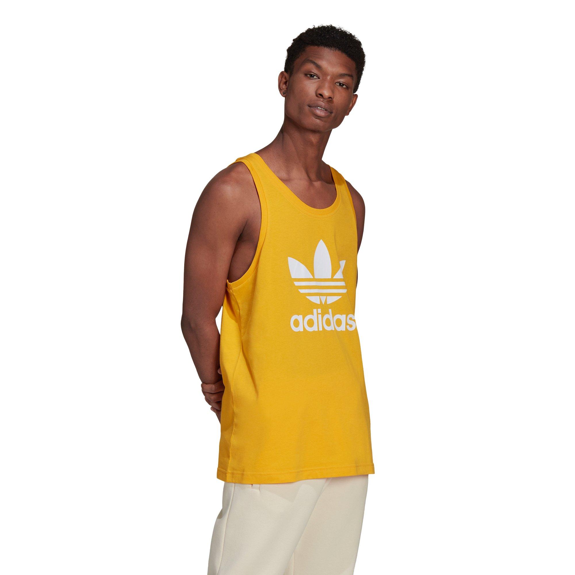 Adidas yellow cheap tank top