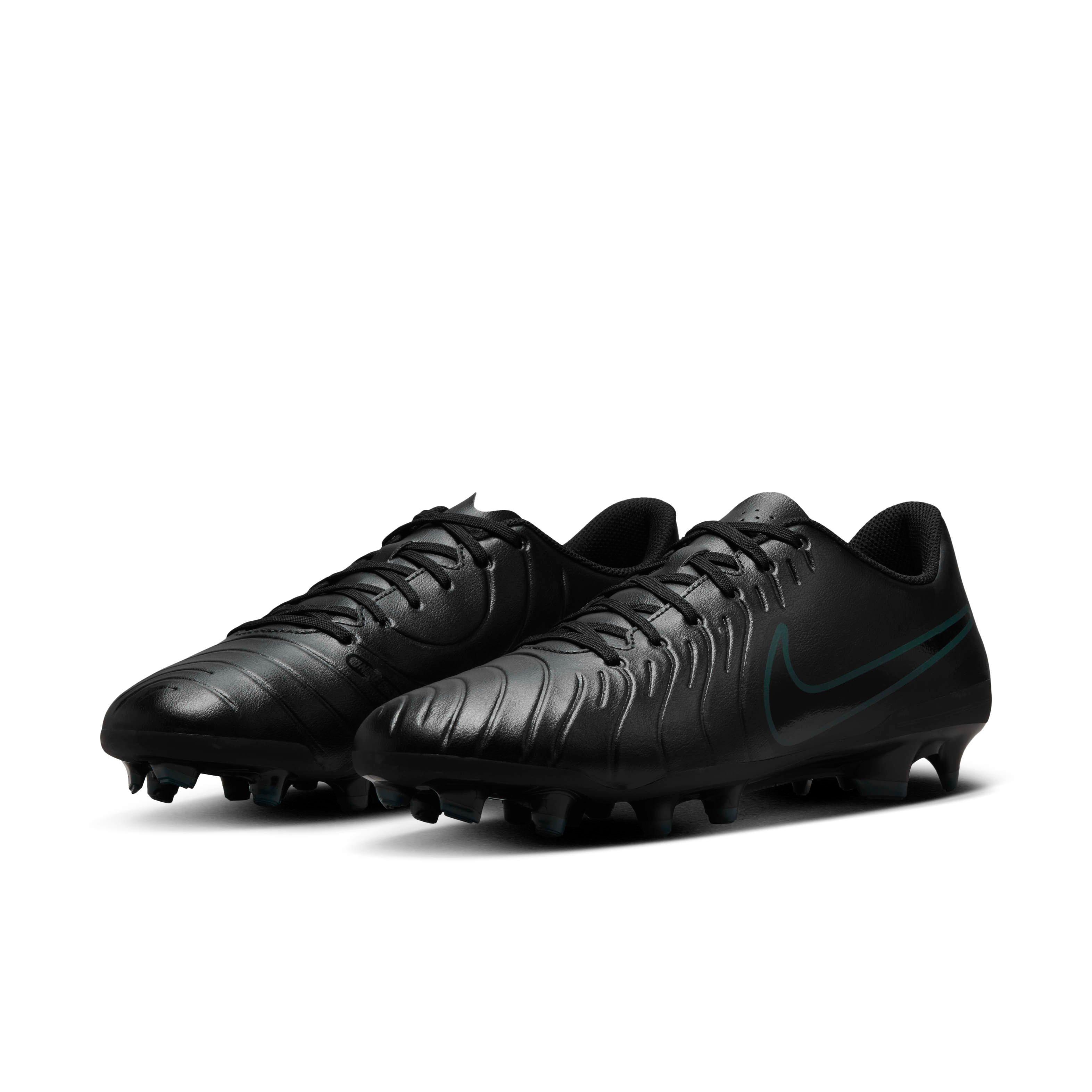 Nike Tiempo Legend 10 Club MG "Black/Deep Jungle/Black" Men's Soccer Cleat - BLACK/JUNGLE/BLACK Thumbnail View 3
