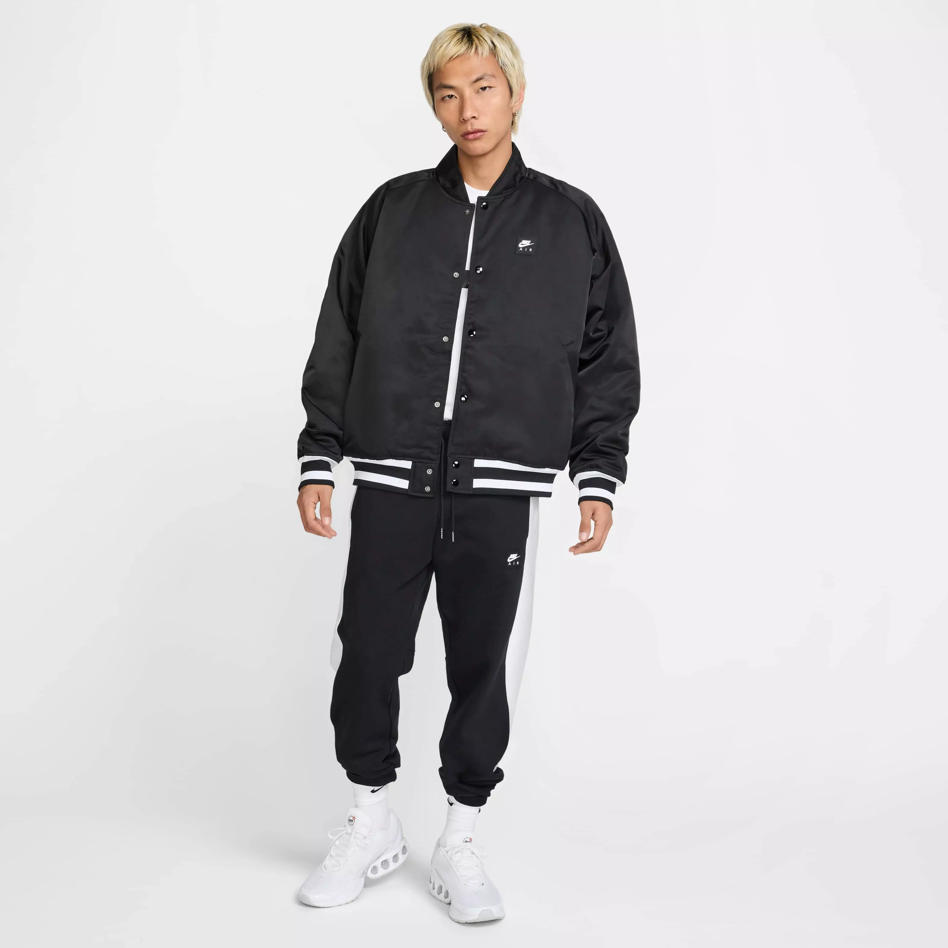 Nike Air Men's Varsity Jacket -Black​ - BLACK