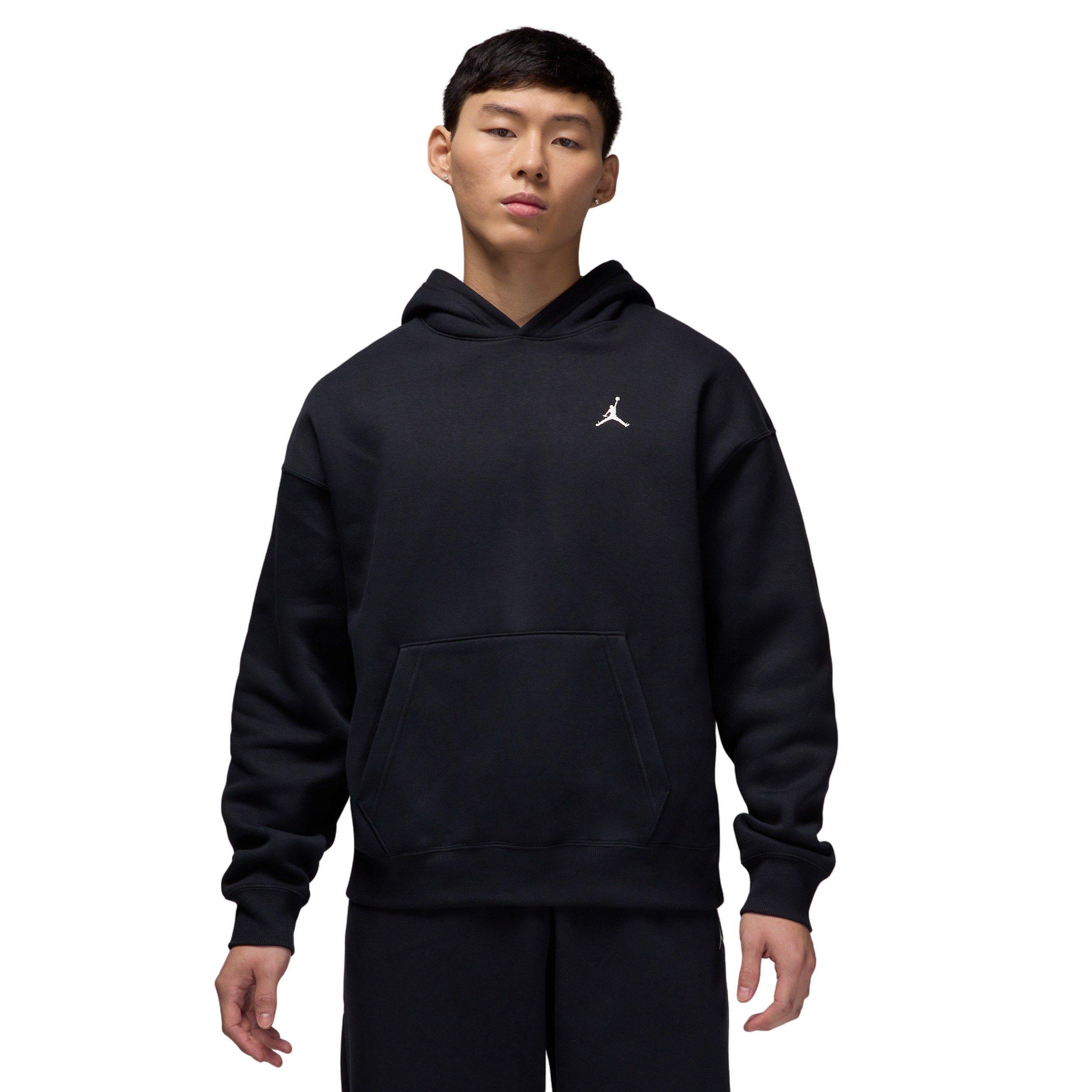 Jordan Men's Brooklyn Fleece Oversized Pullover Hoodie - BLACK Thumbnail View 1