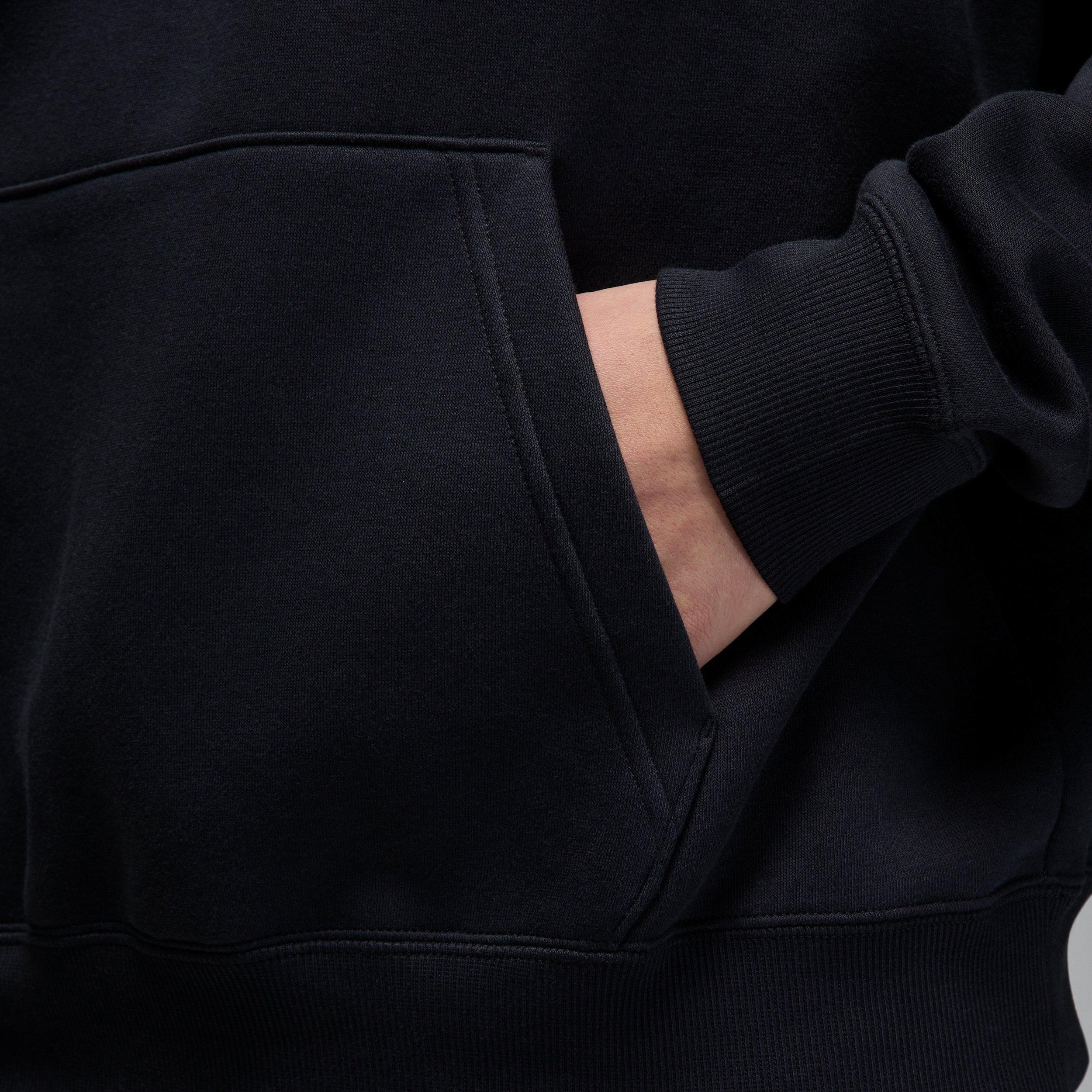 Jordan Men's Brooklyn Fleece Oversized Pullover Hoodie - BLACK Thumbnail View 5