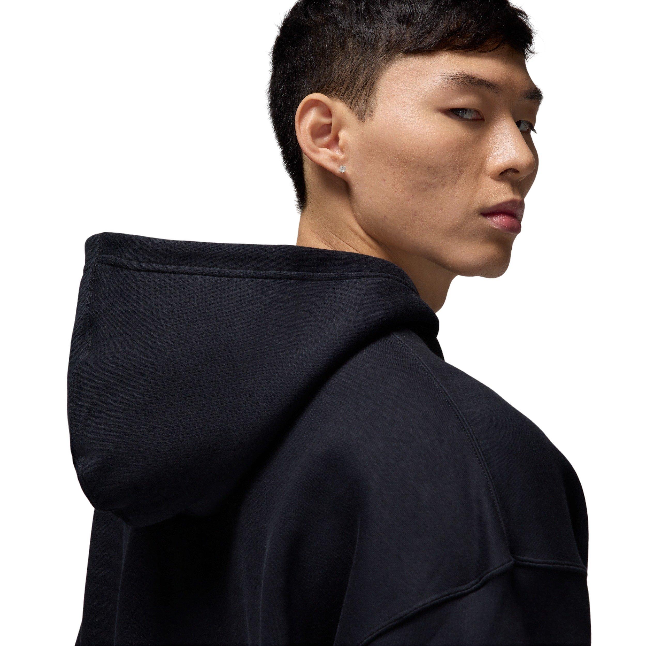 Jordan Men's Brooklyn Fleece Oversized Pullover Hoodie - BLACK Thumbnail View 6