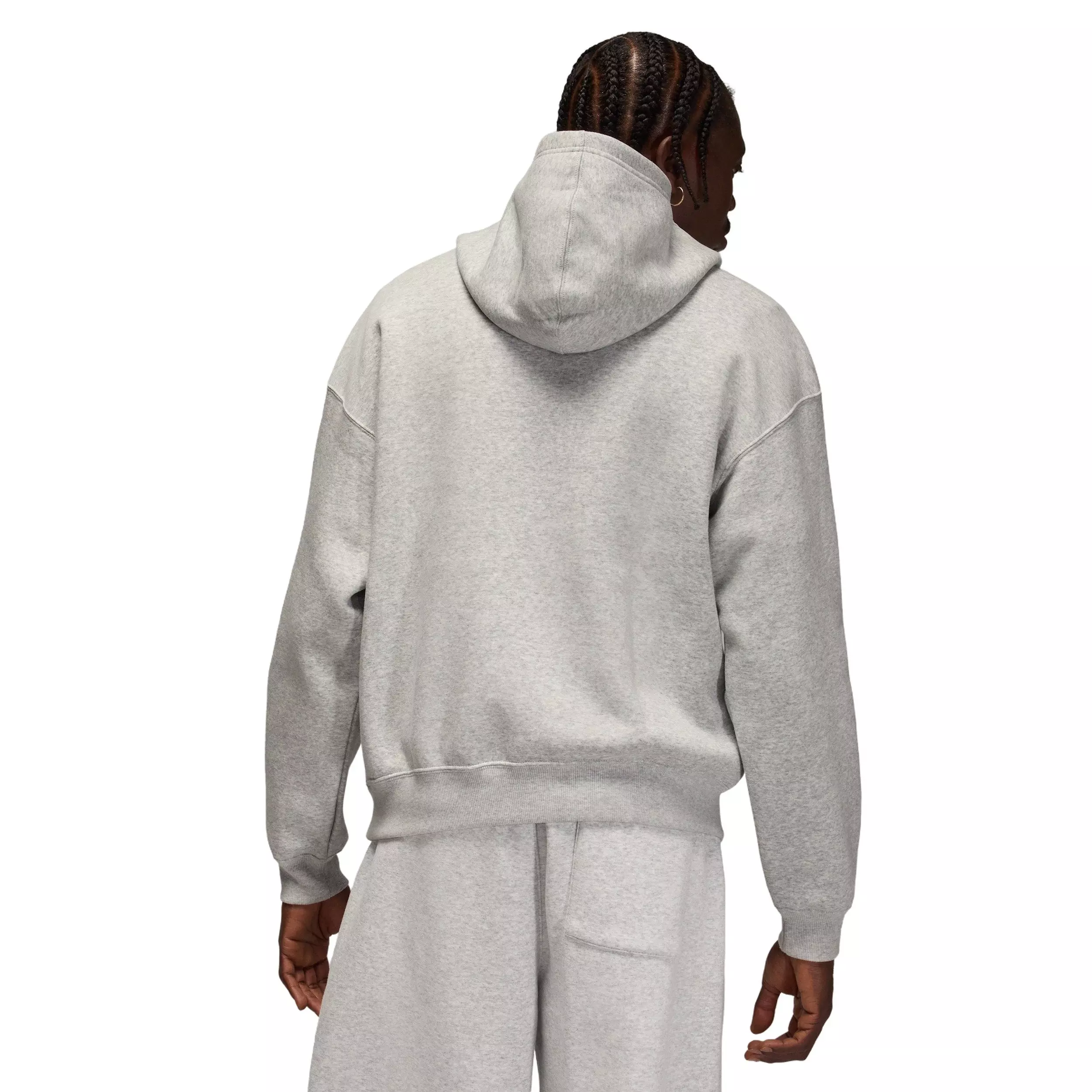 Jordan Men's Brooklyn Fleece Oversized Pullover Hoodie - GREY