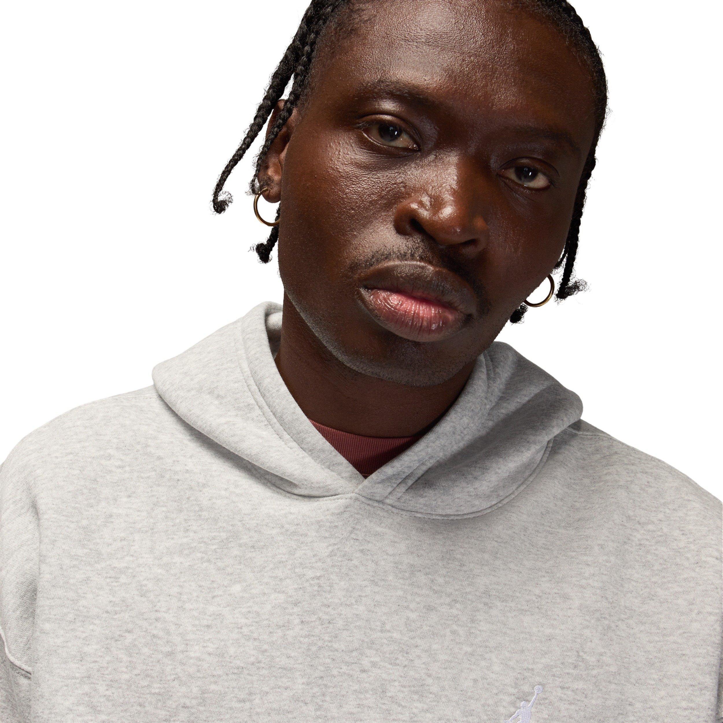 Jordan Men's Brooklyn Fleece Oversized Pullover Hoodie - GREY Thumbnail View 3