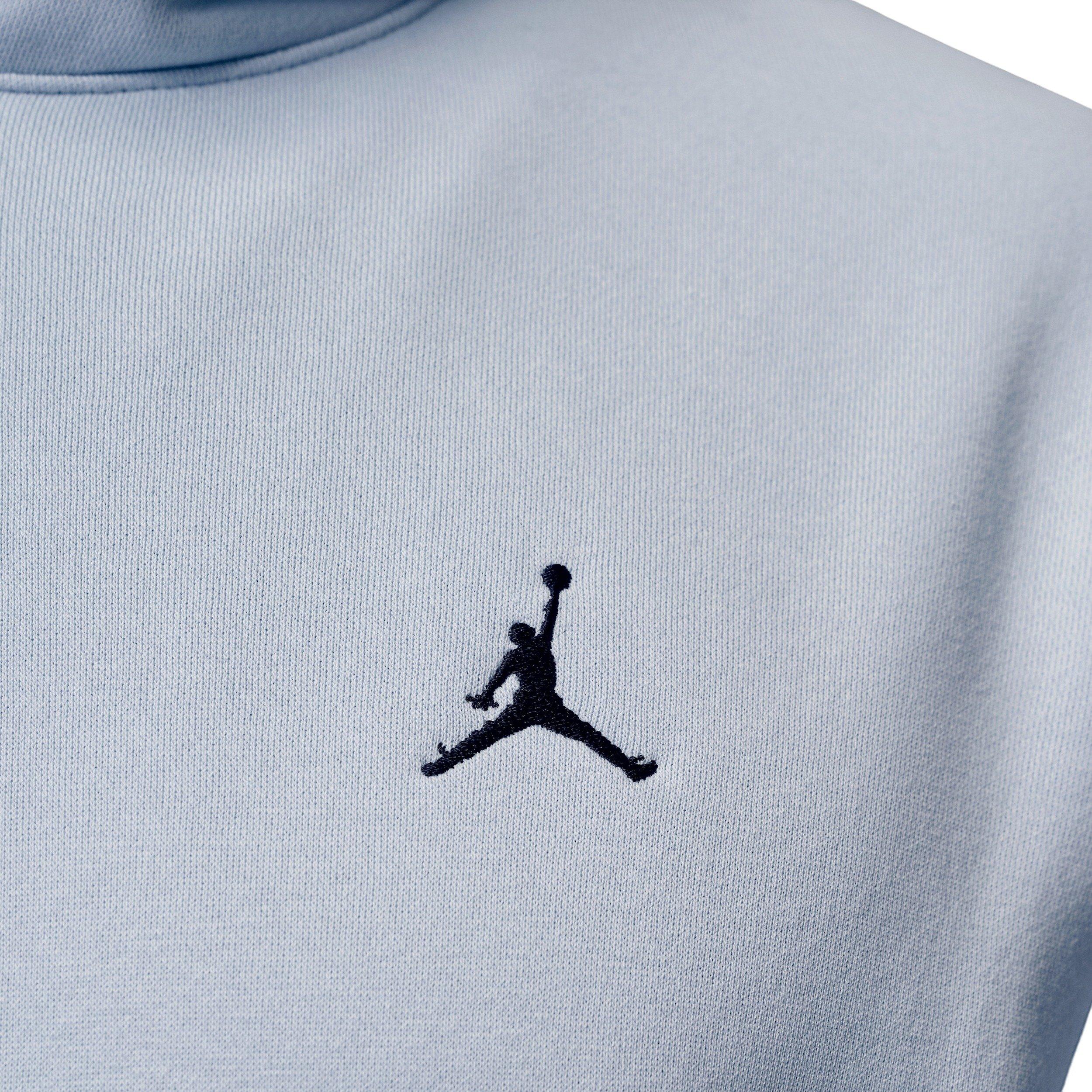 Jordan Men's Brooklyn Fleece Oversized Pullover Hoodie - BLUE Thumbnail View 4