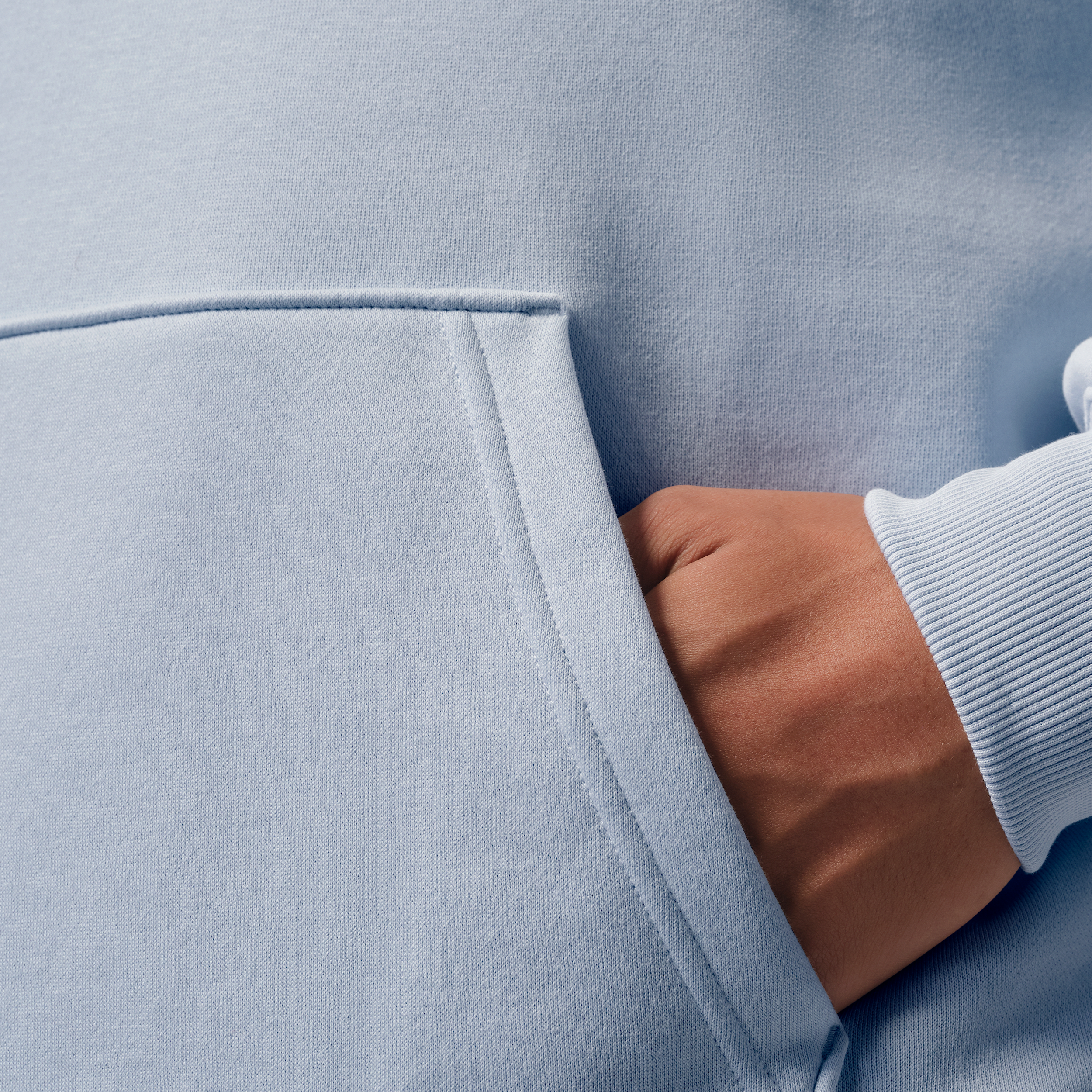 Jordan Men's Brooklyn Fleece Oversized Pullover Hoodie - BLUE Thumbnail View 5