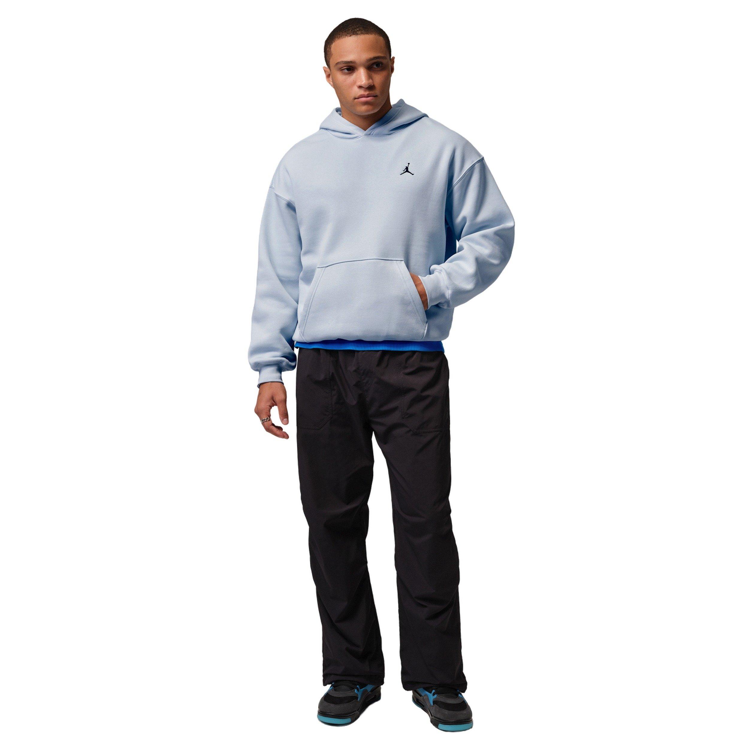 Jordan Men's Brooklyn Fleece Oversized Pullover Hoodie - BLUE Thumbnail View 7