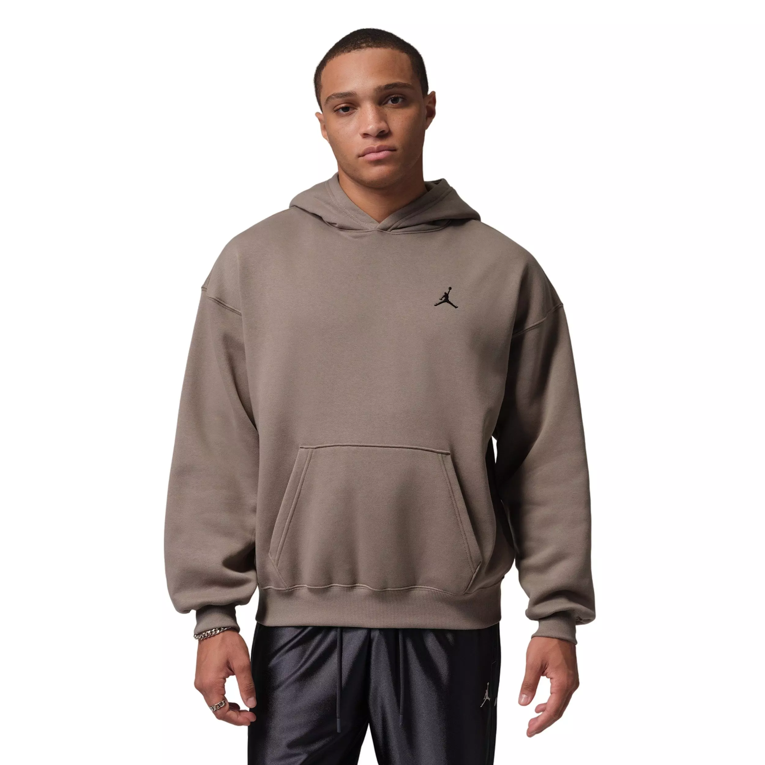 Jordan Men's Brooklyn Fleece Oversized Pullover Hoodie - LIGHT BROWN