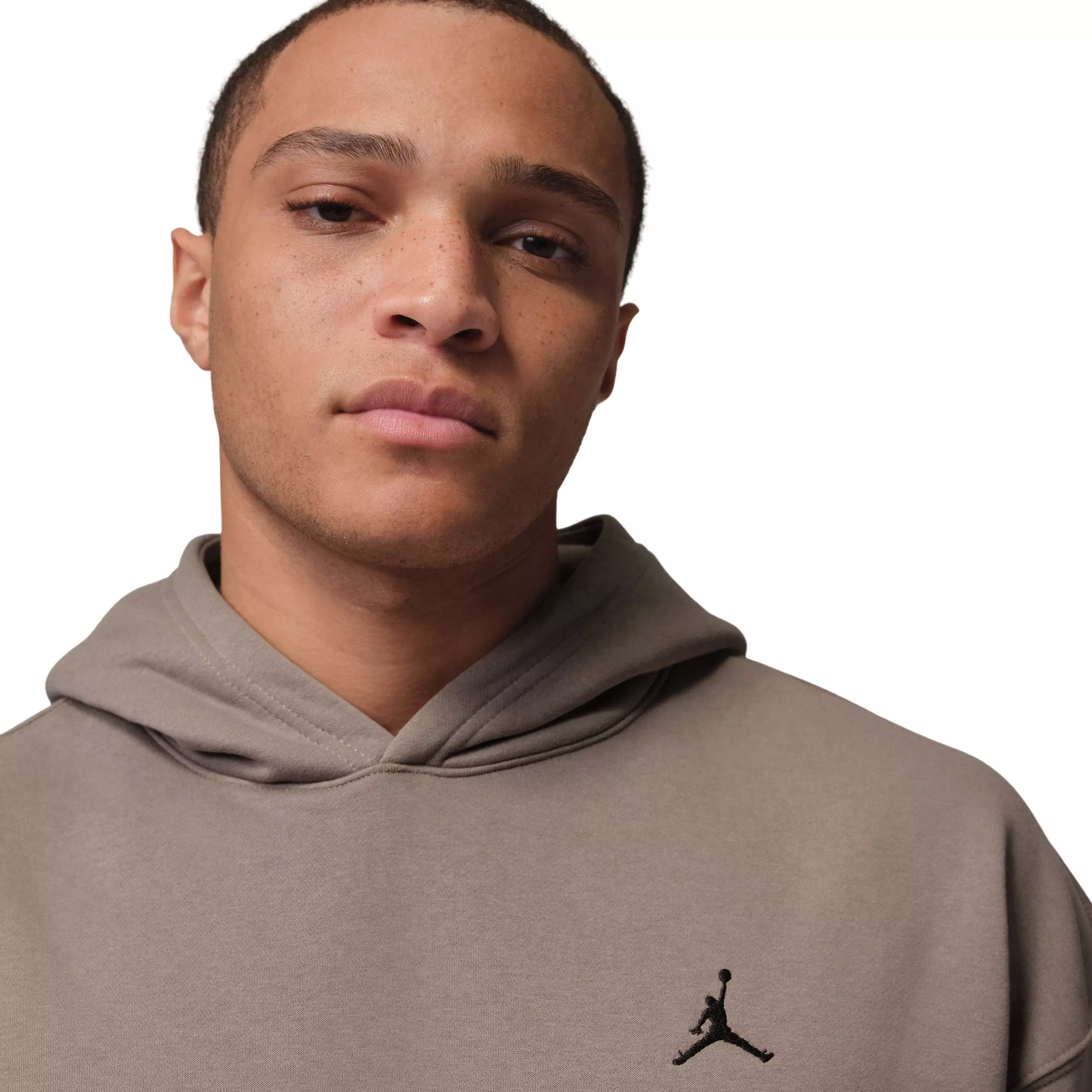 Jordan Men's Brooklyn Fleece Oversized Pullover Hoodie - LIGHT BROWN