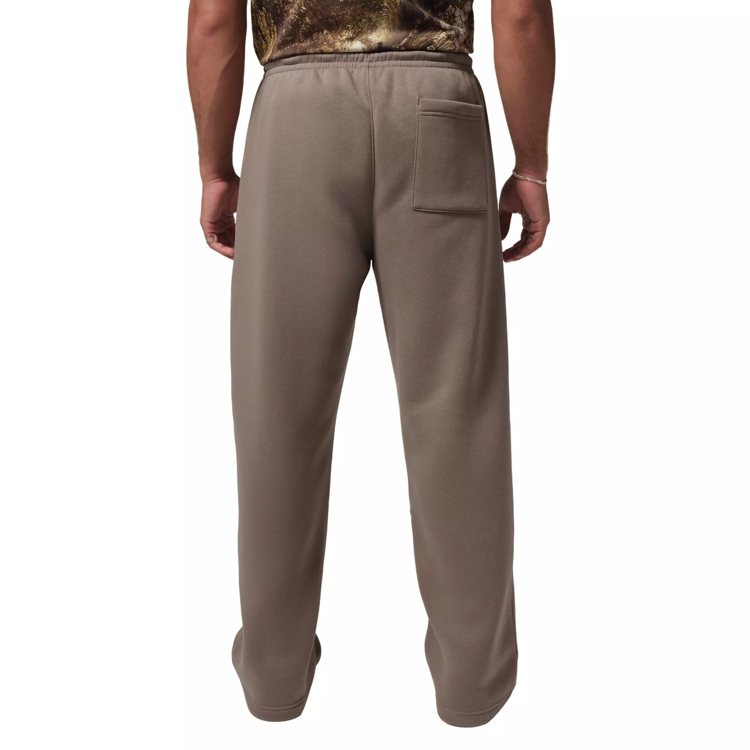 Jordan Men's Brooklyn Fleece Oversized Open-Hem Pants - BROWN