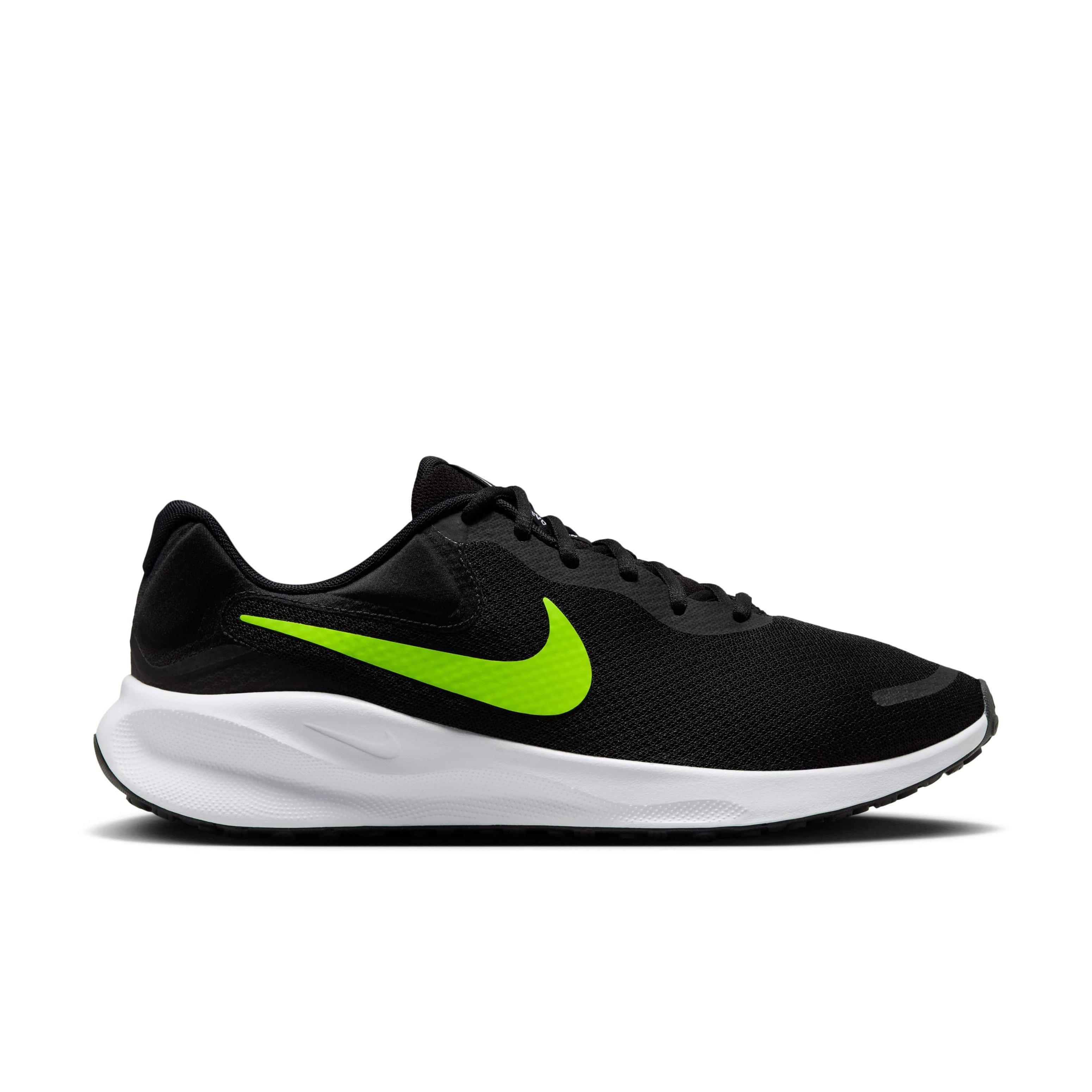Nike Revolution 7 "Black/White/Volt" Men's Running Shoe - BLACK/WHITE/VOLT Thumbnail View 1